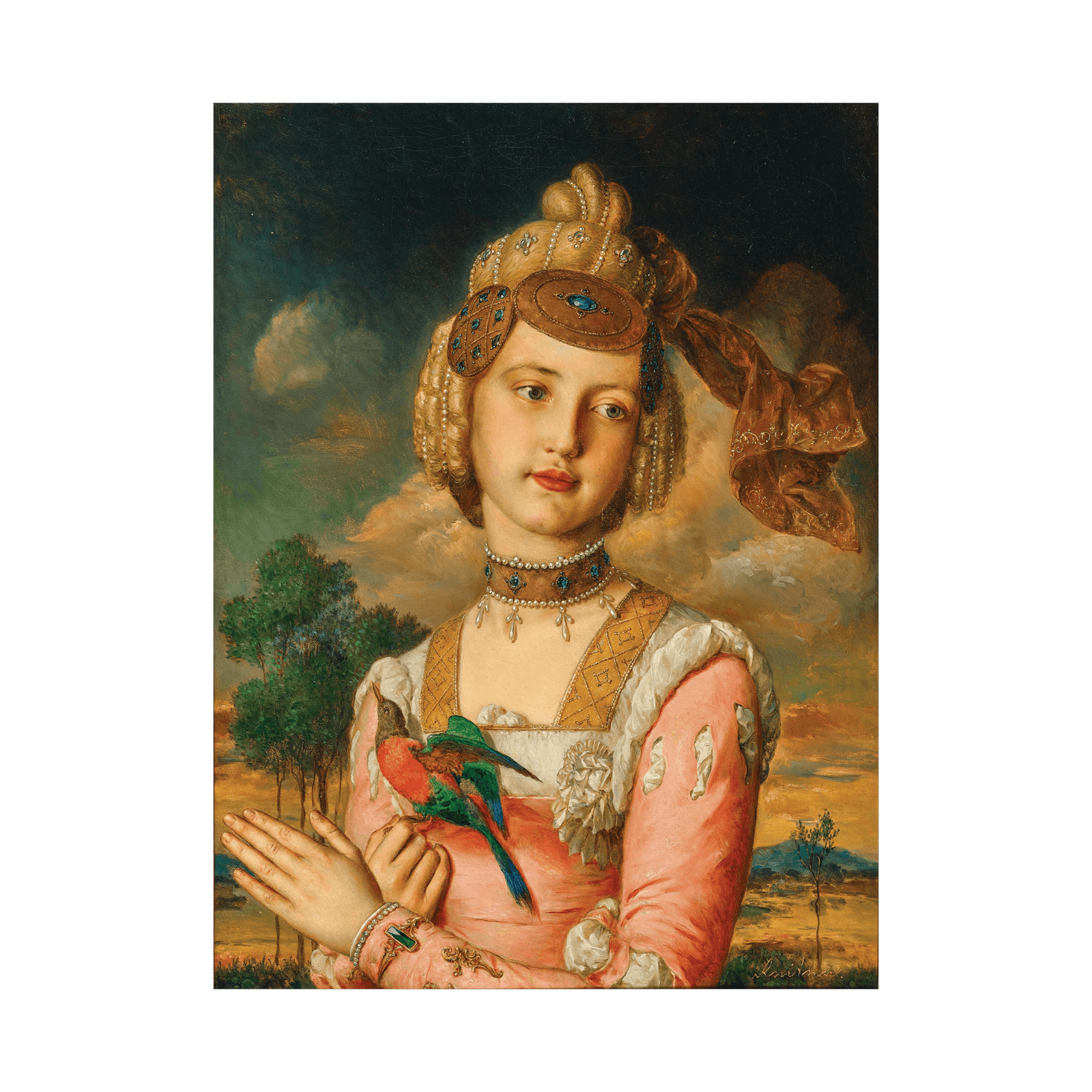 Portrait of Alexandrine, Johann Baptist Reiter - ArtDeco Canvas