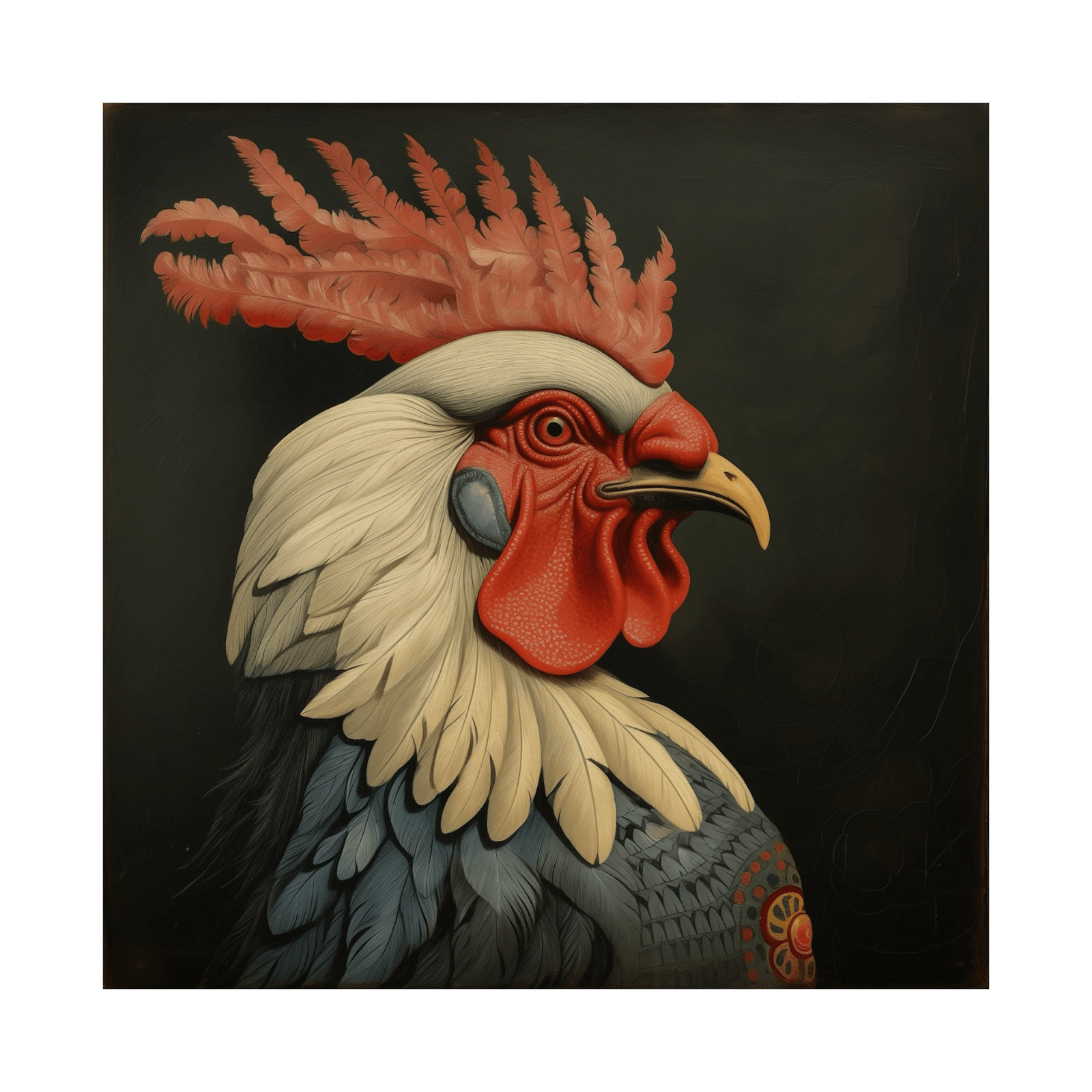 Proud rooster - ArtDeco Canvas