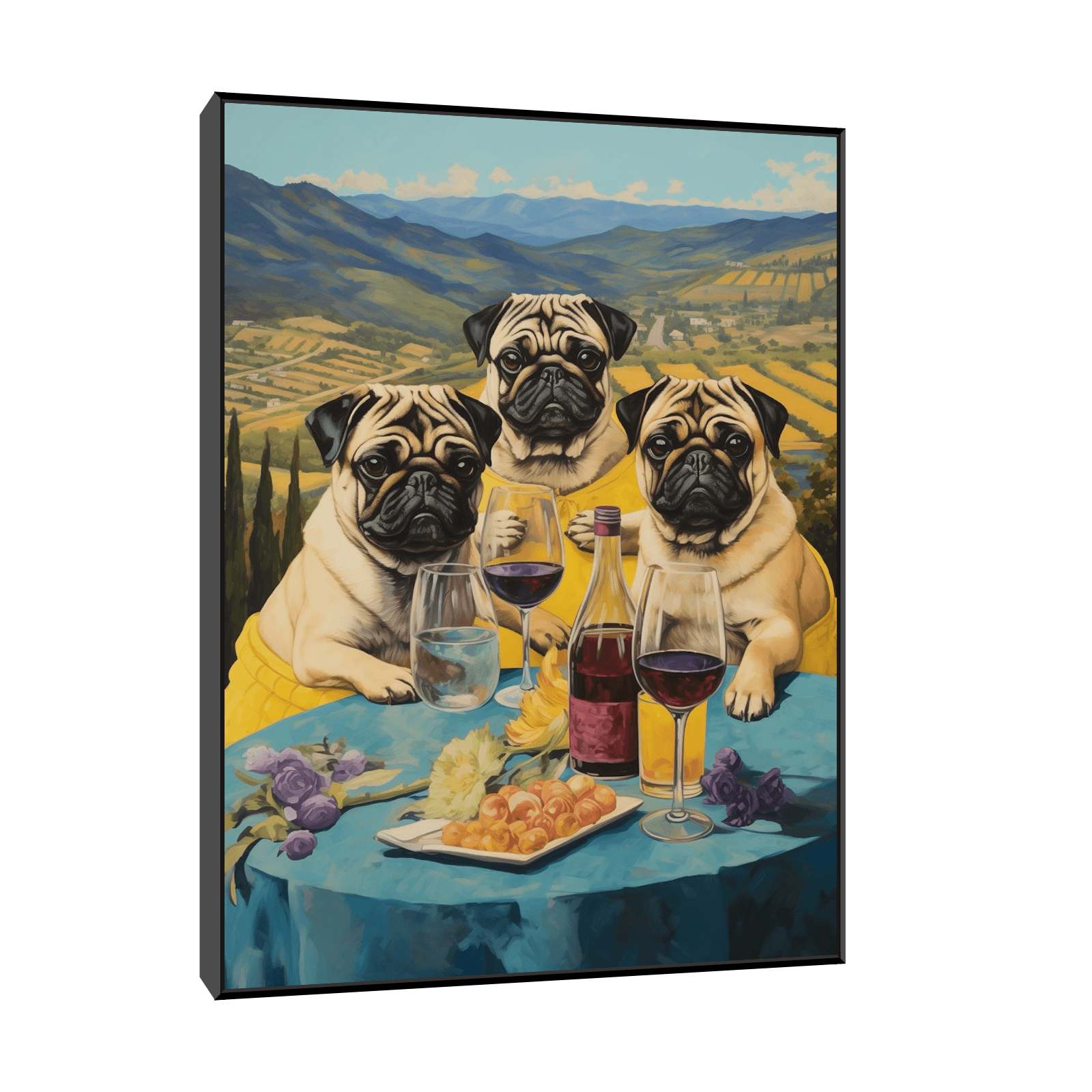 Pugs, the gang - ArtDeco Canvas