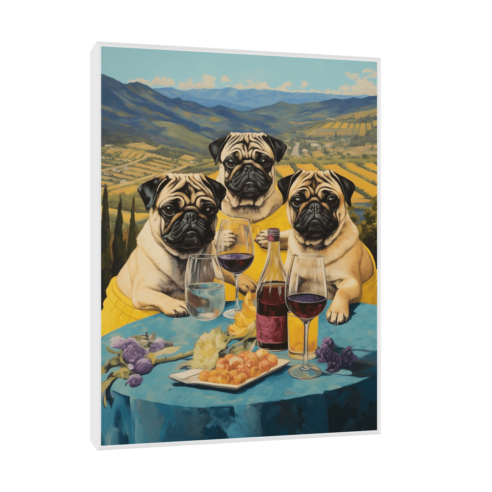 Pugs, the gang - ArtDeco Canvas
