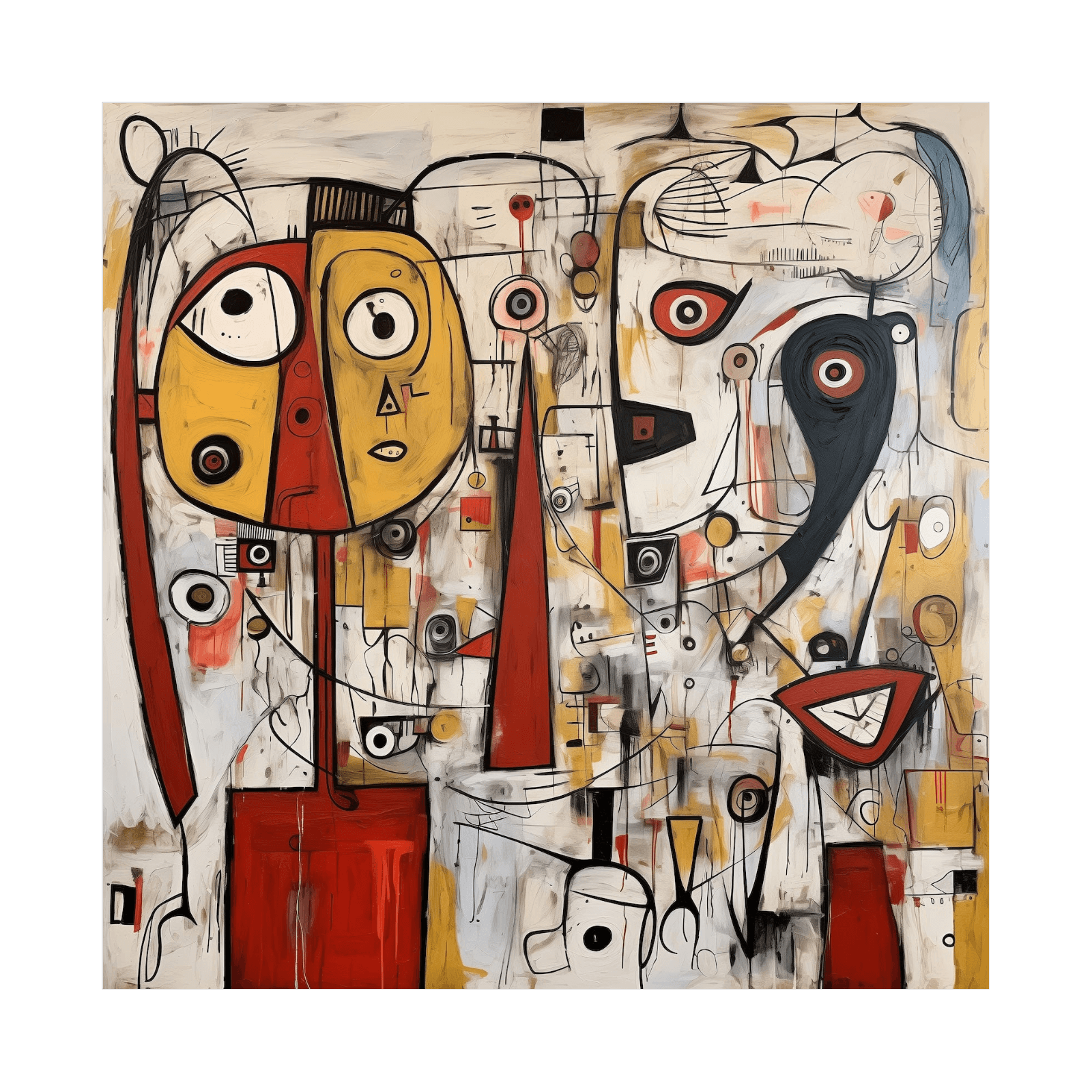 Red echoes II - ArtDeco Canvas