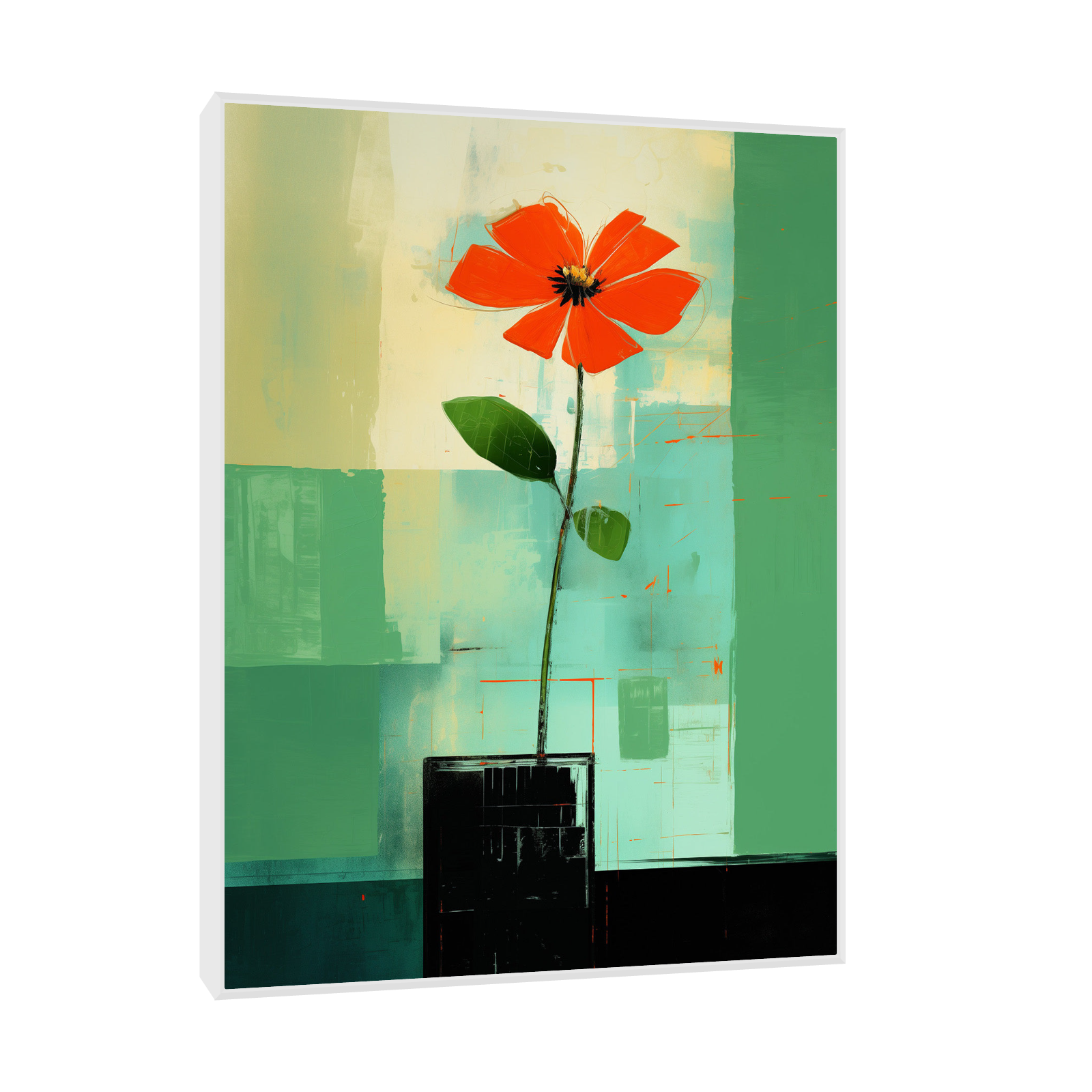 Red flower in the vase