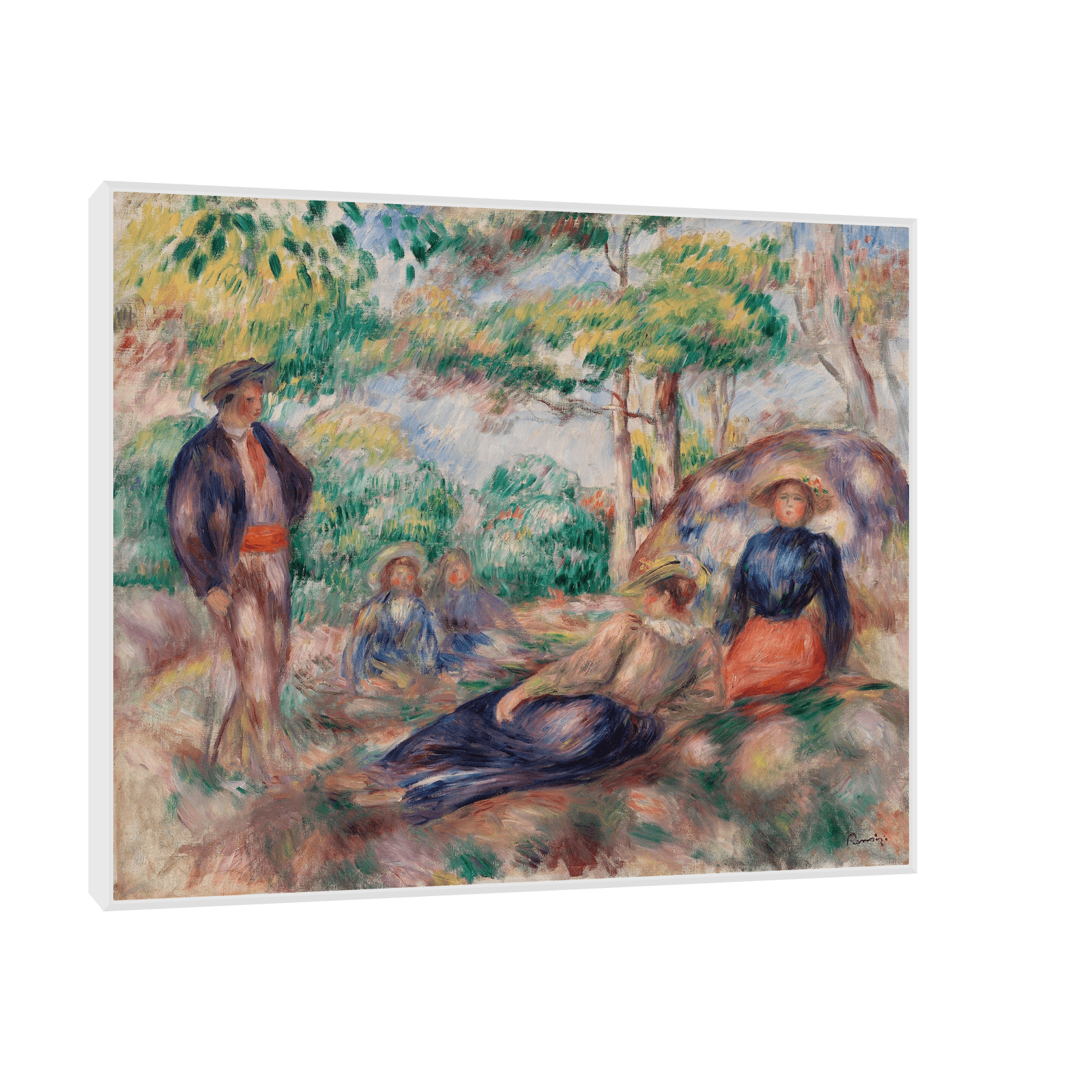 Resting in the Grass, Pierre-Auguste Renoir - ArtDeco Canvas