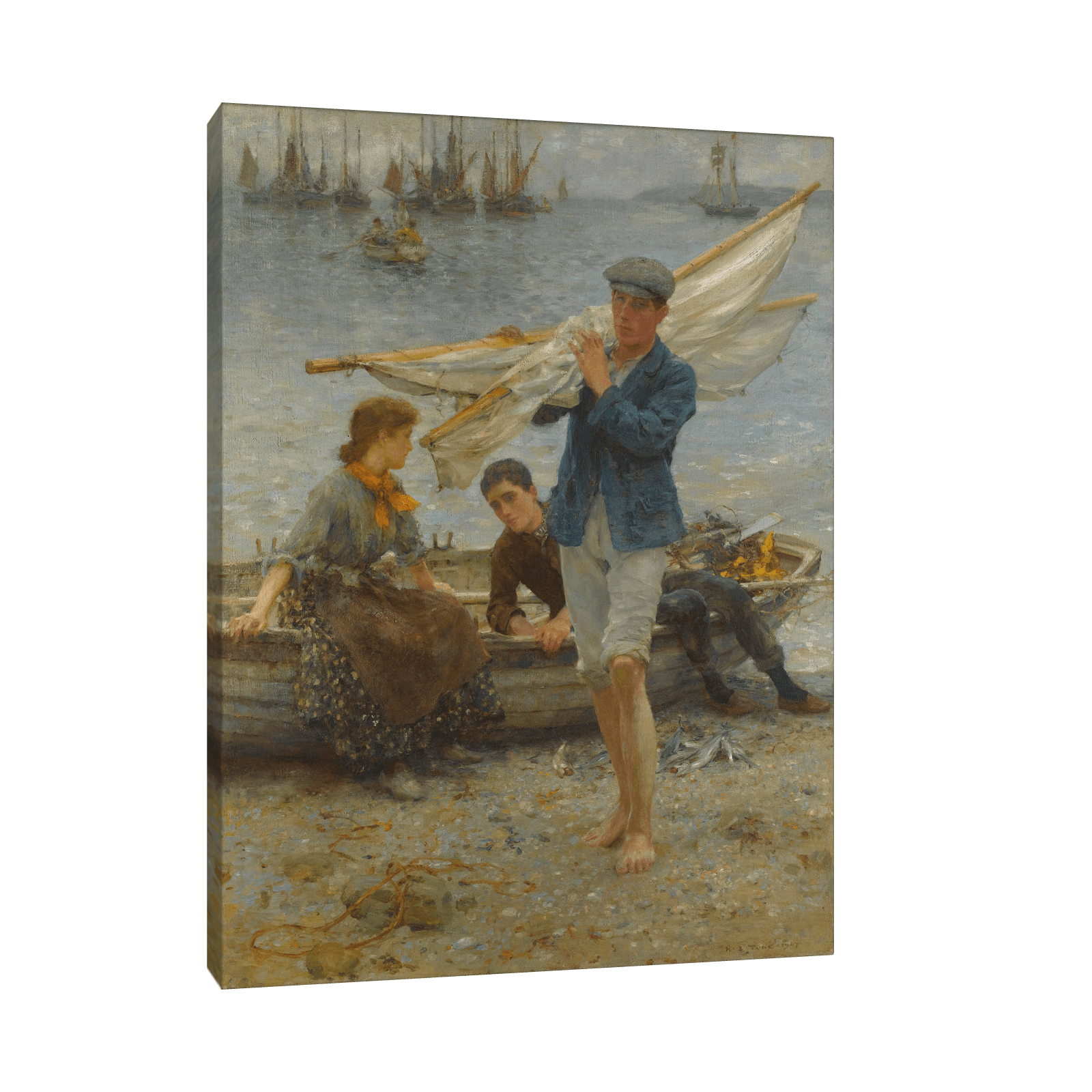 Return From Fishing, Henry Scott Tuke - ArtDeco Canvas