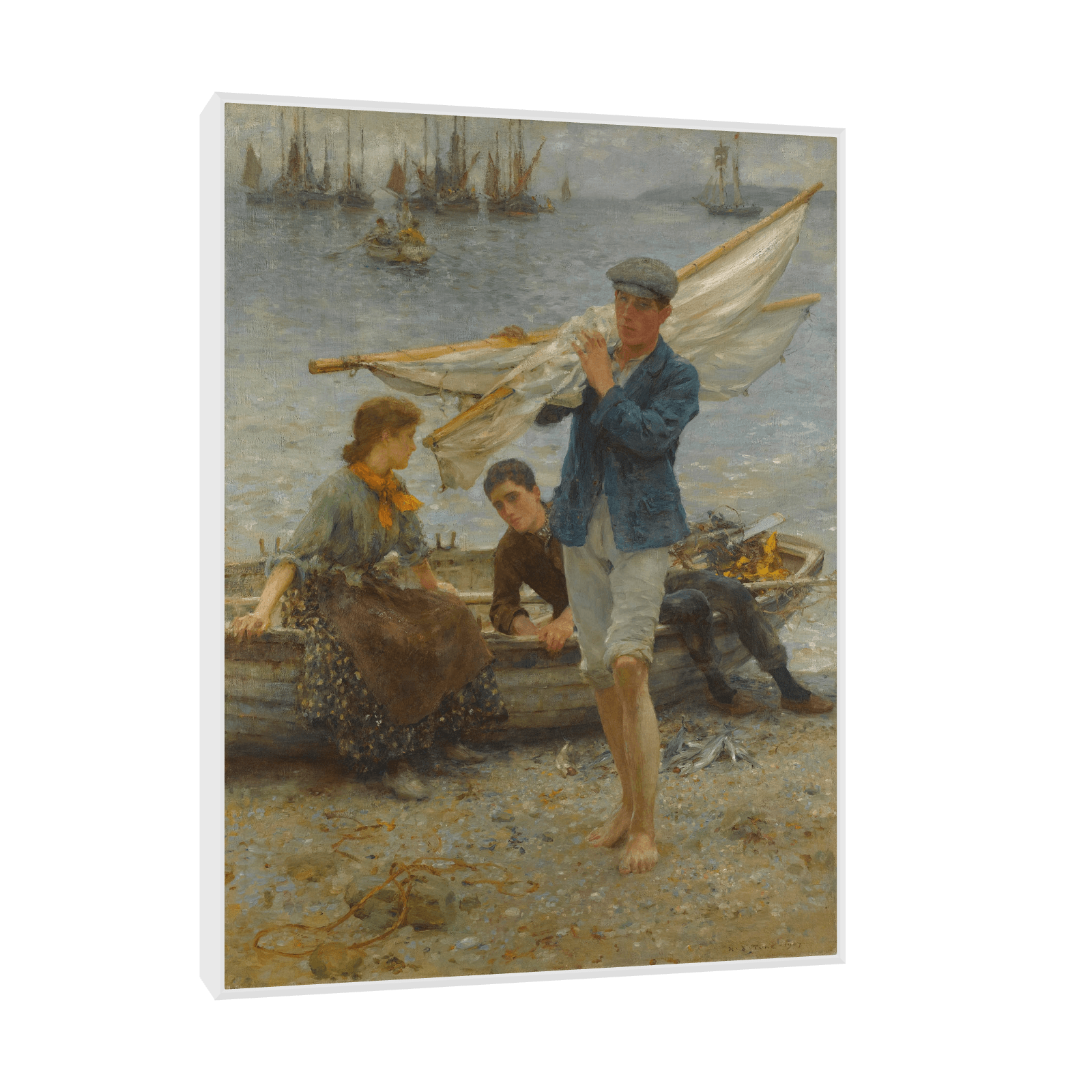 Return From Fishing, Henry Scott Tuke - ArtDeco Canvas