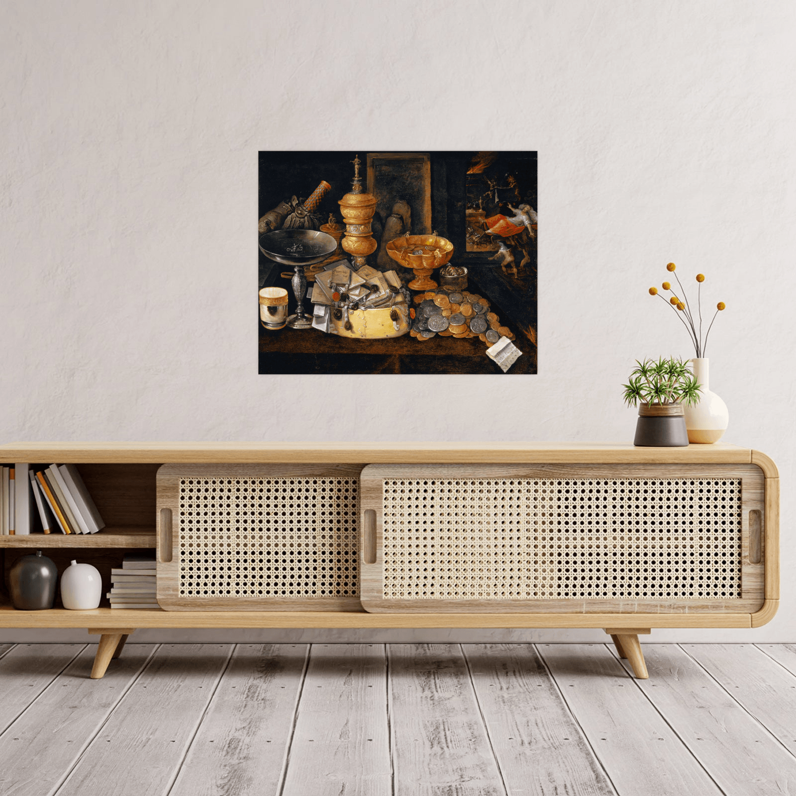 Riches And The Death Of The Miser, Hieronymus Francken II - ArtDeco Canvas