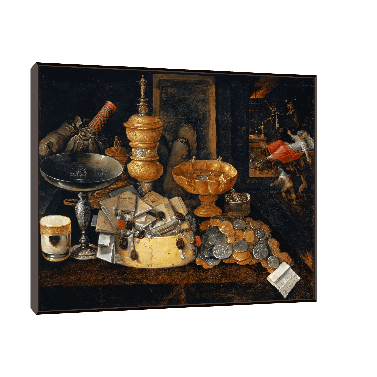 Riches And The Death Of The Miser, Hieronymus Francken II - ArtDeco Canvas
