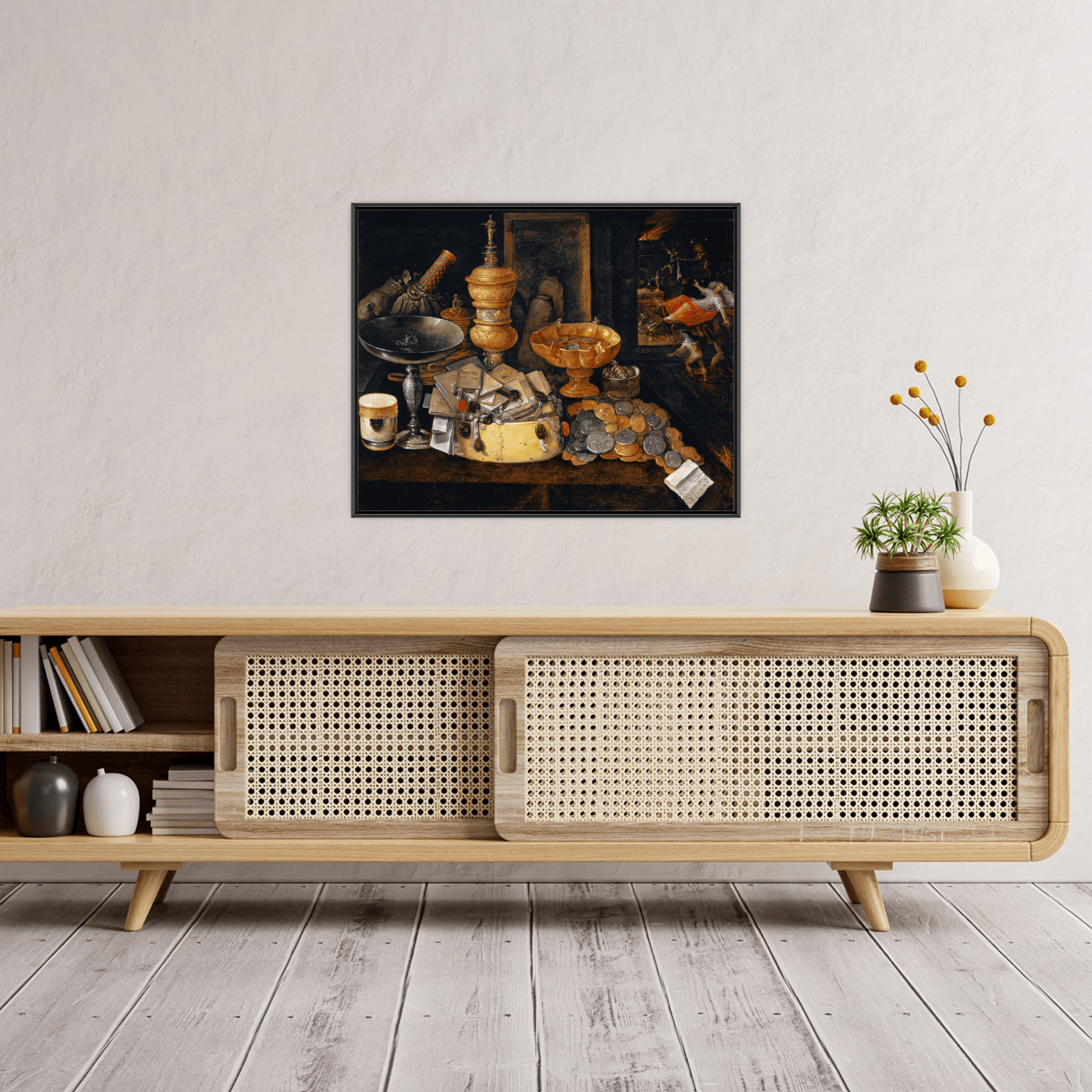 Riches And The Death Of The Miser, Hieronymus Francken II - ArtDeco Canvas