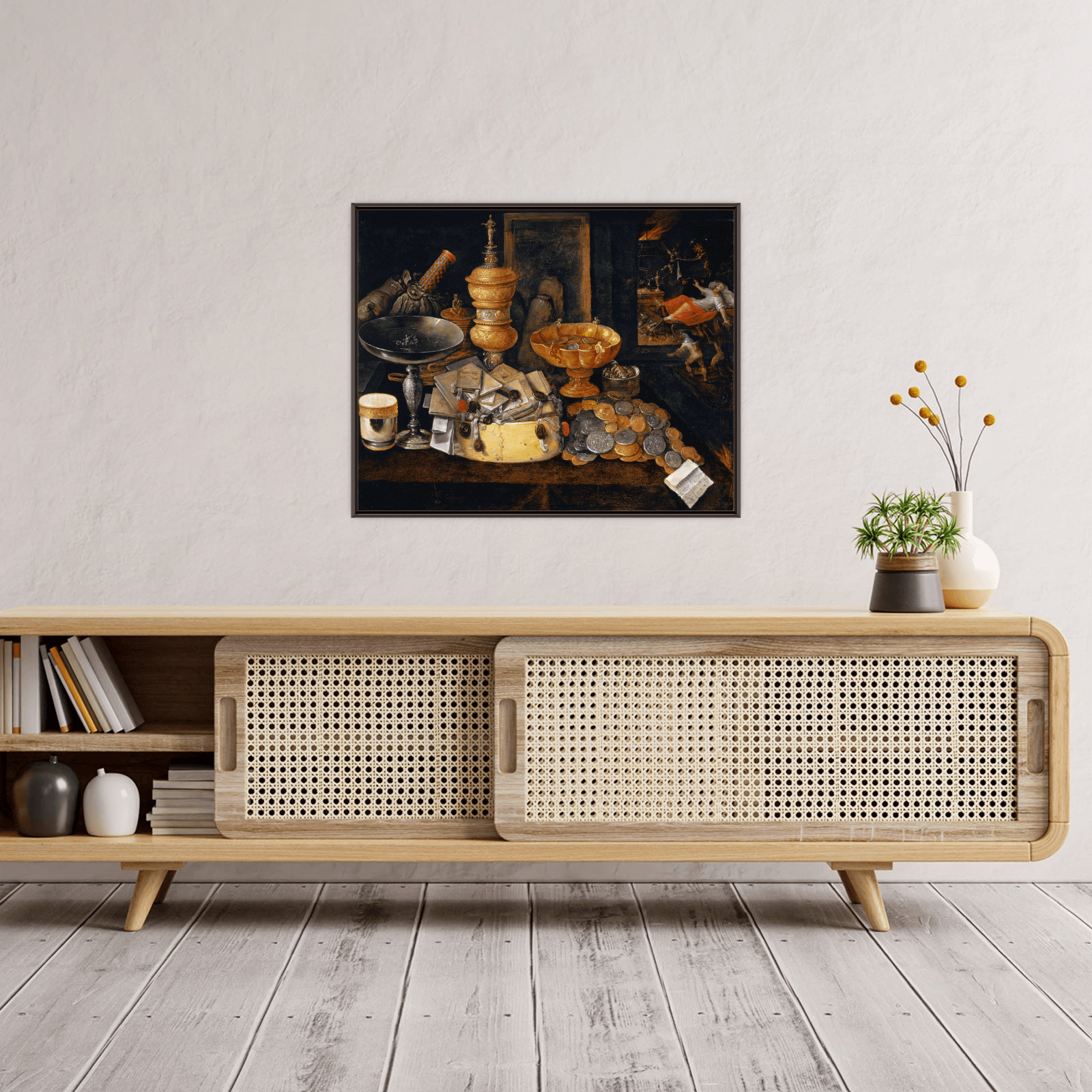 Riches And The Death Of The Miser, Hieronymus Francken II - ArtDeco Canvas