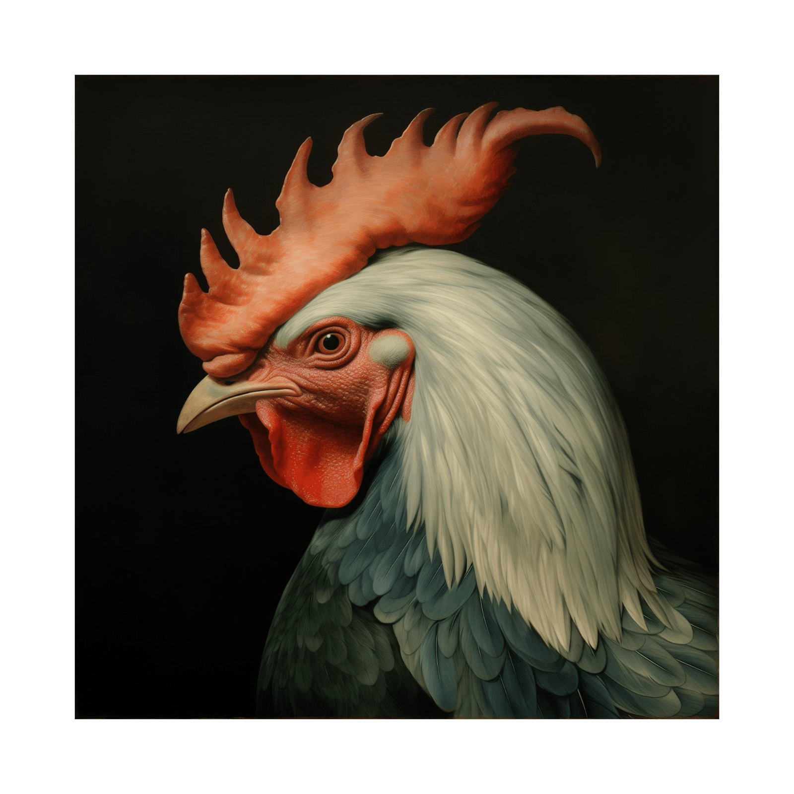 Rooster profile ll - ArtDeco Canvas