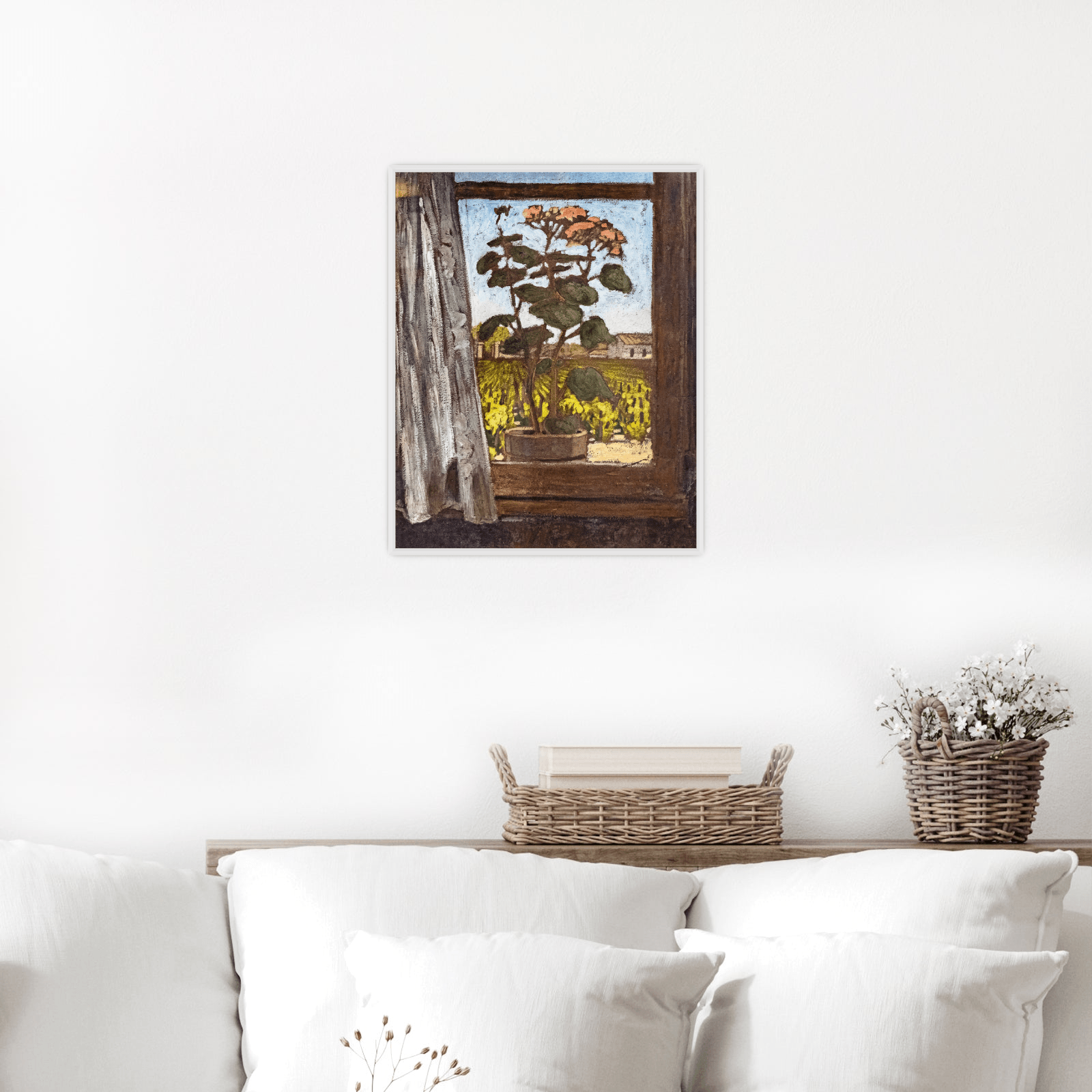 Rosebush and vines at Touny, Georges Gaudion - ArtDeco Canvas