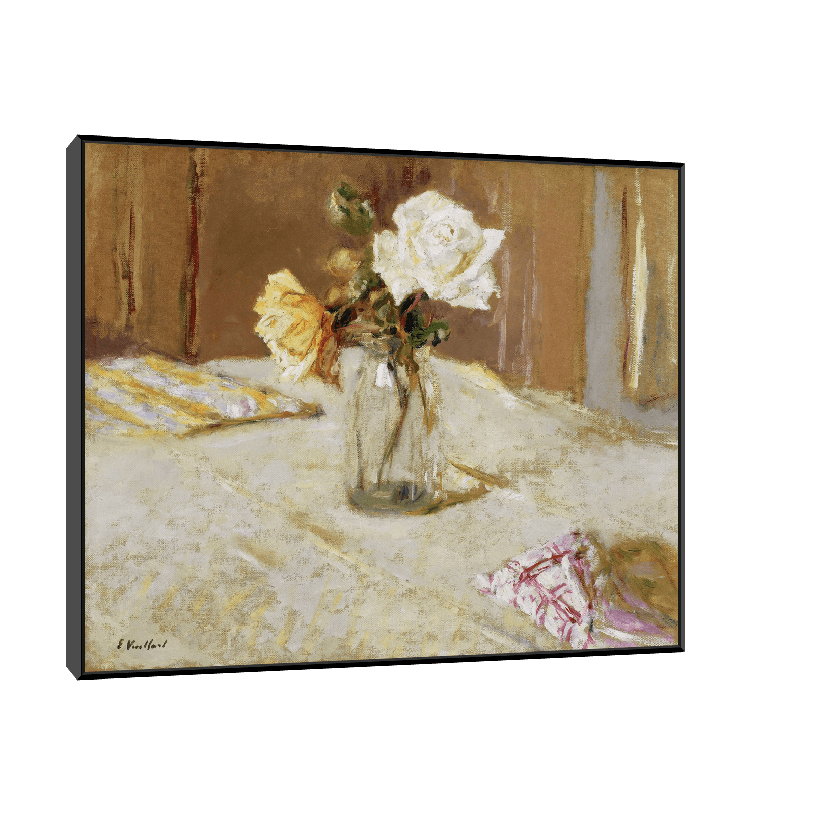 Roses in a Glass Vase, Édouard Vuillard - ArtDeco Canvas