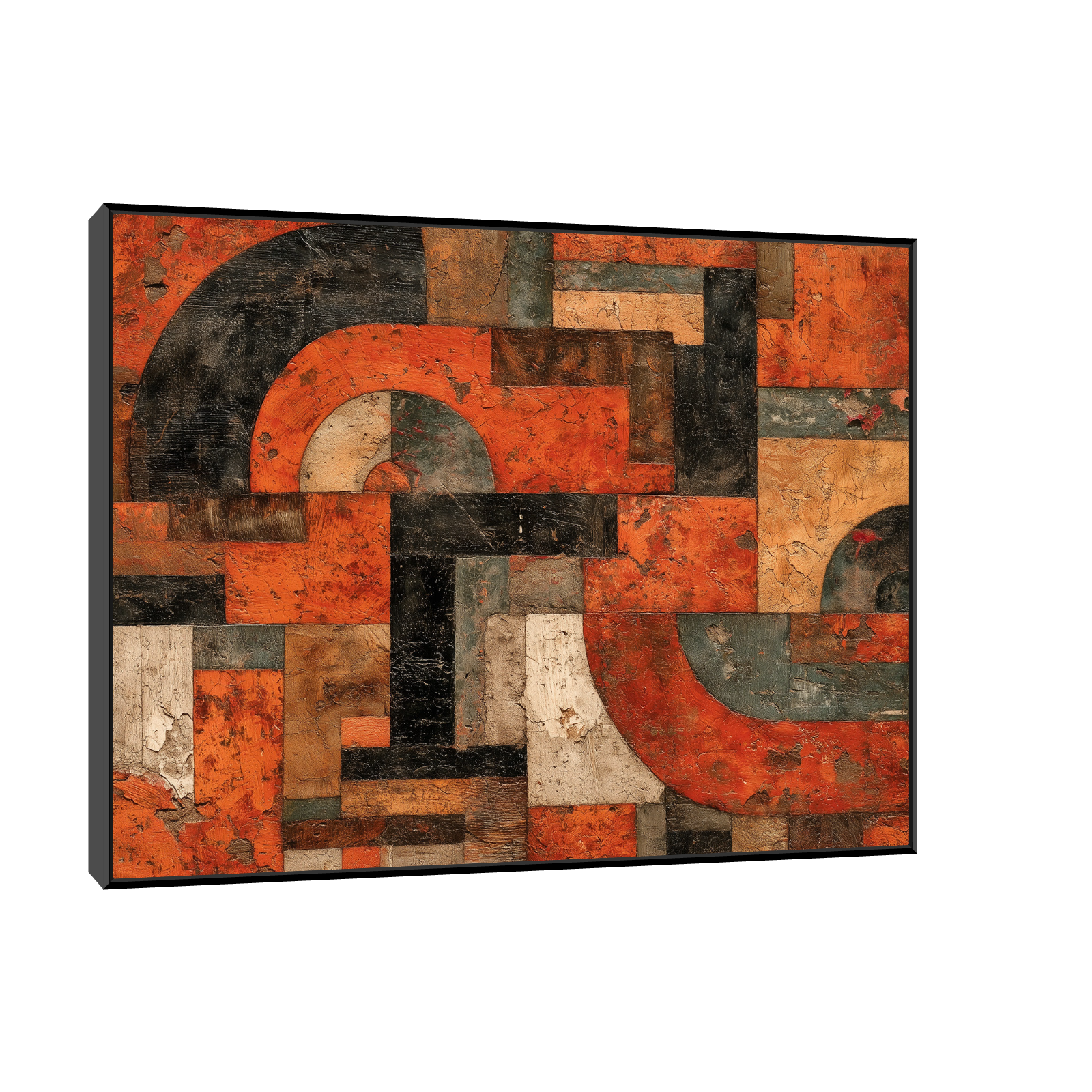 Rustic Geometric Abstract Wall Art