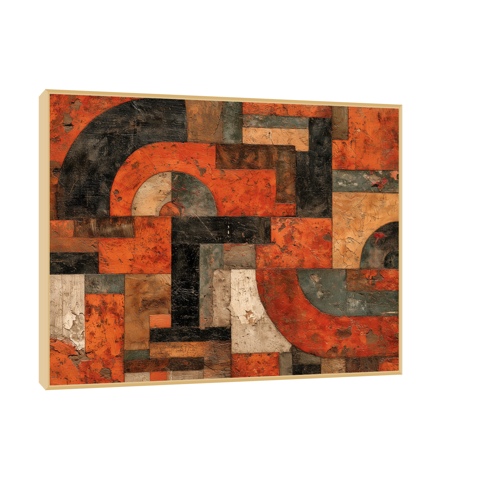 Rustic Geometric Abstract Wall Art