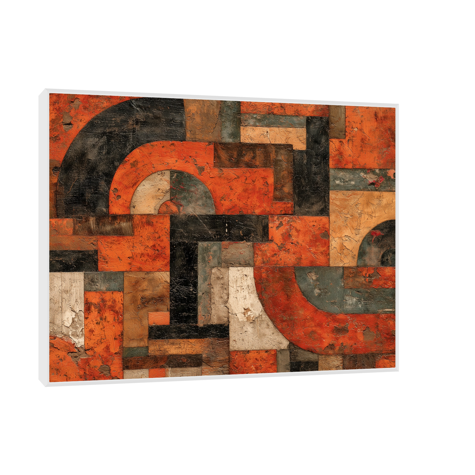 Rustic Geometric Abstract Wall Art