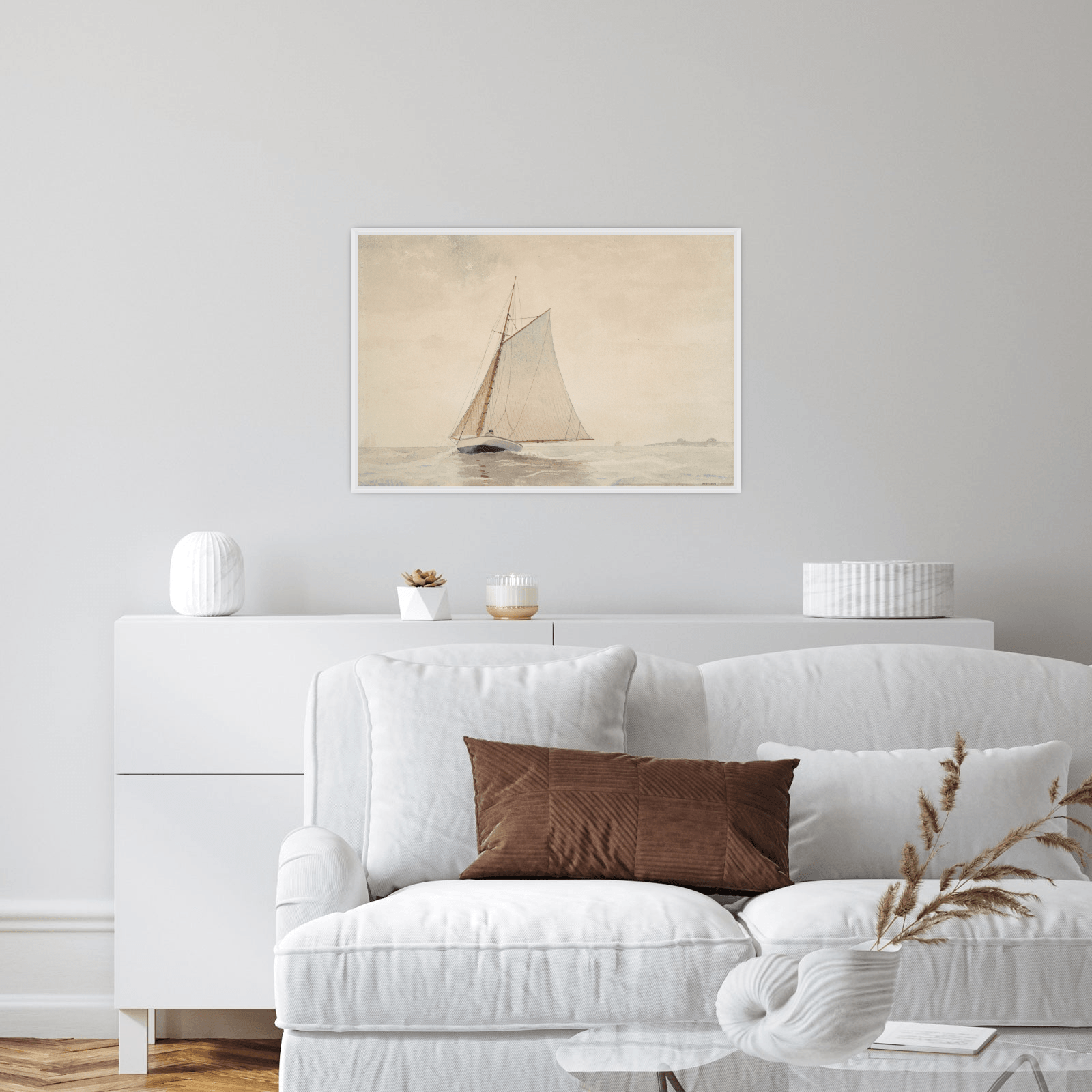 Sailing off Gloucester, Winslow Homer - ArtDeco Canvas