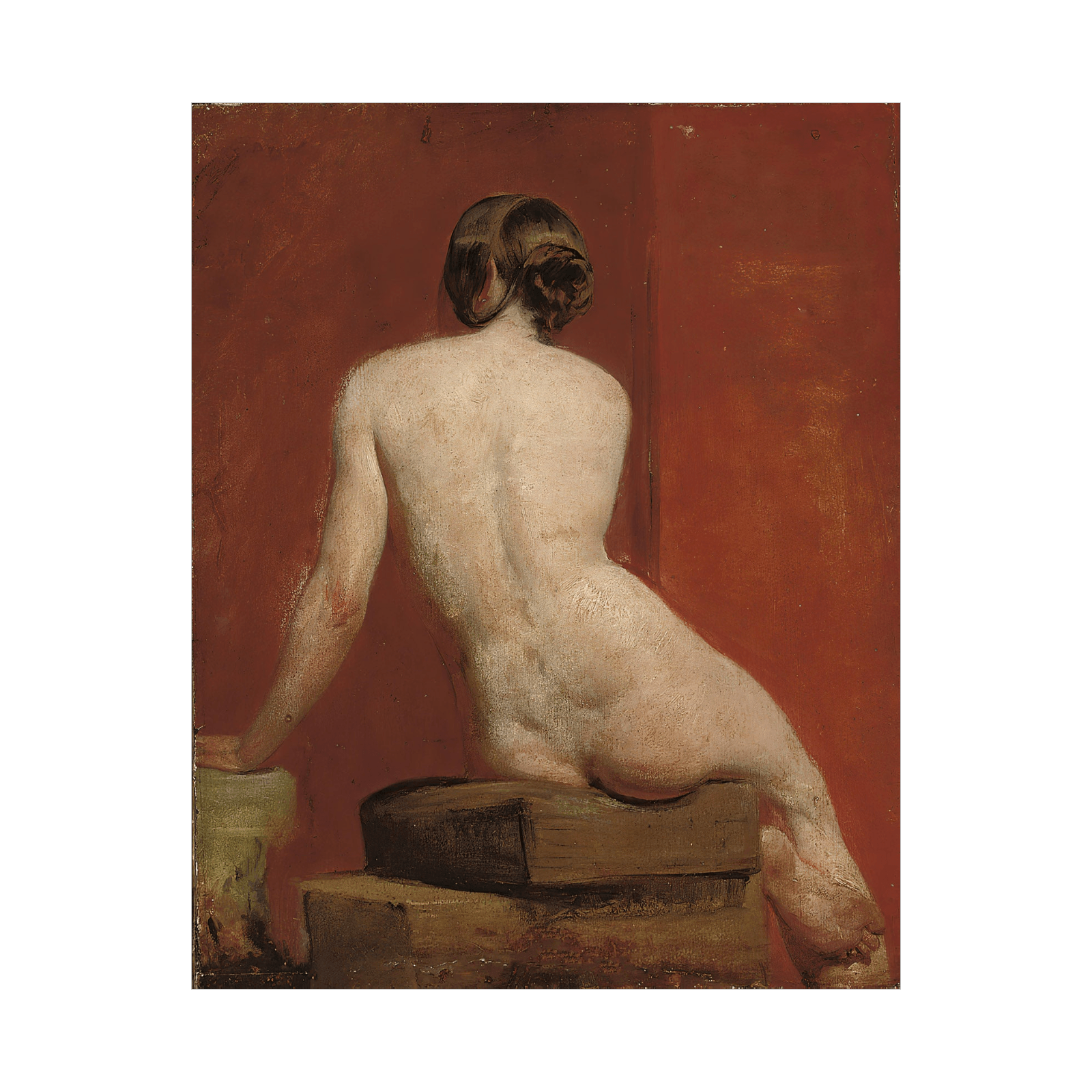 Seated female nude, William Etty - ArtDeco Canvas