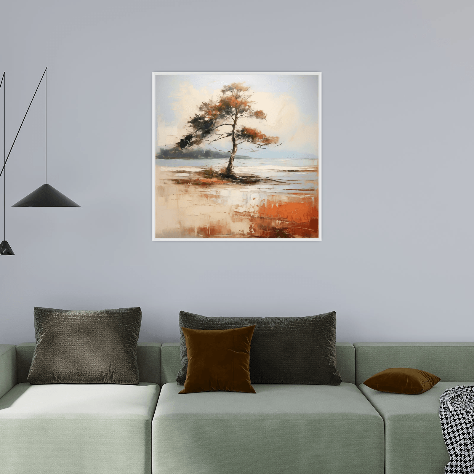 Silent solitude of a tree - ArtDeco Canvas