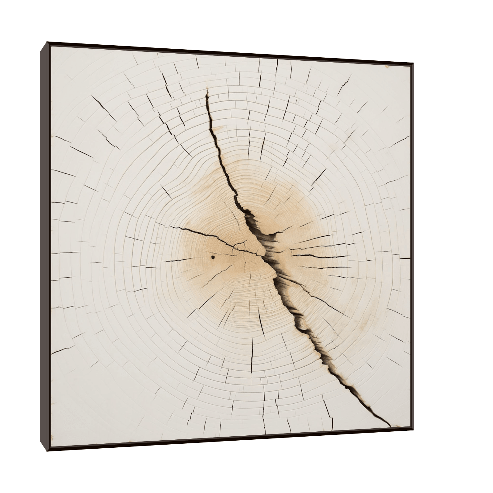 Split log in beige - ArtDeco Canvas