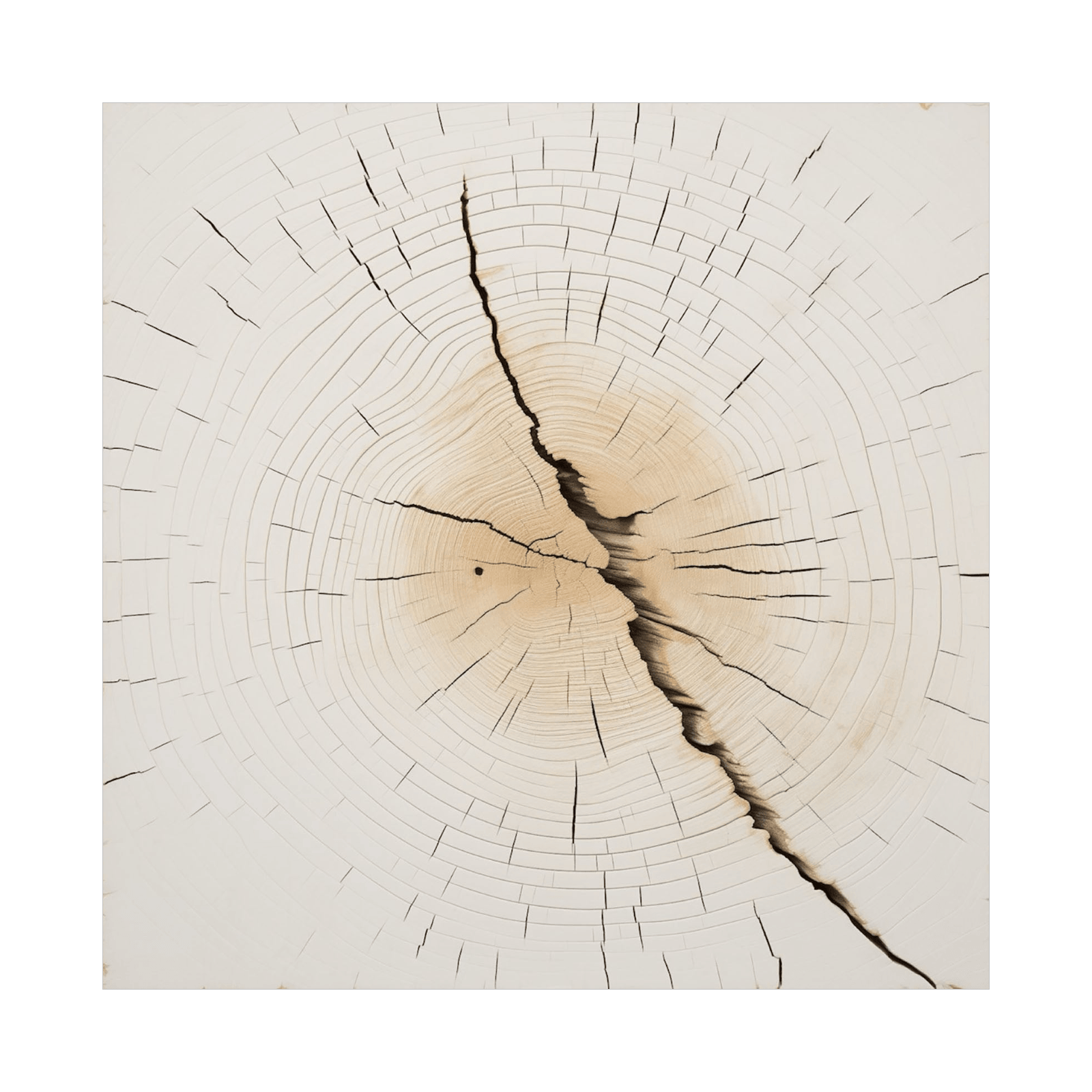 Split log in beige - ArtDeco Canvas