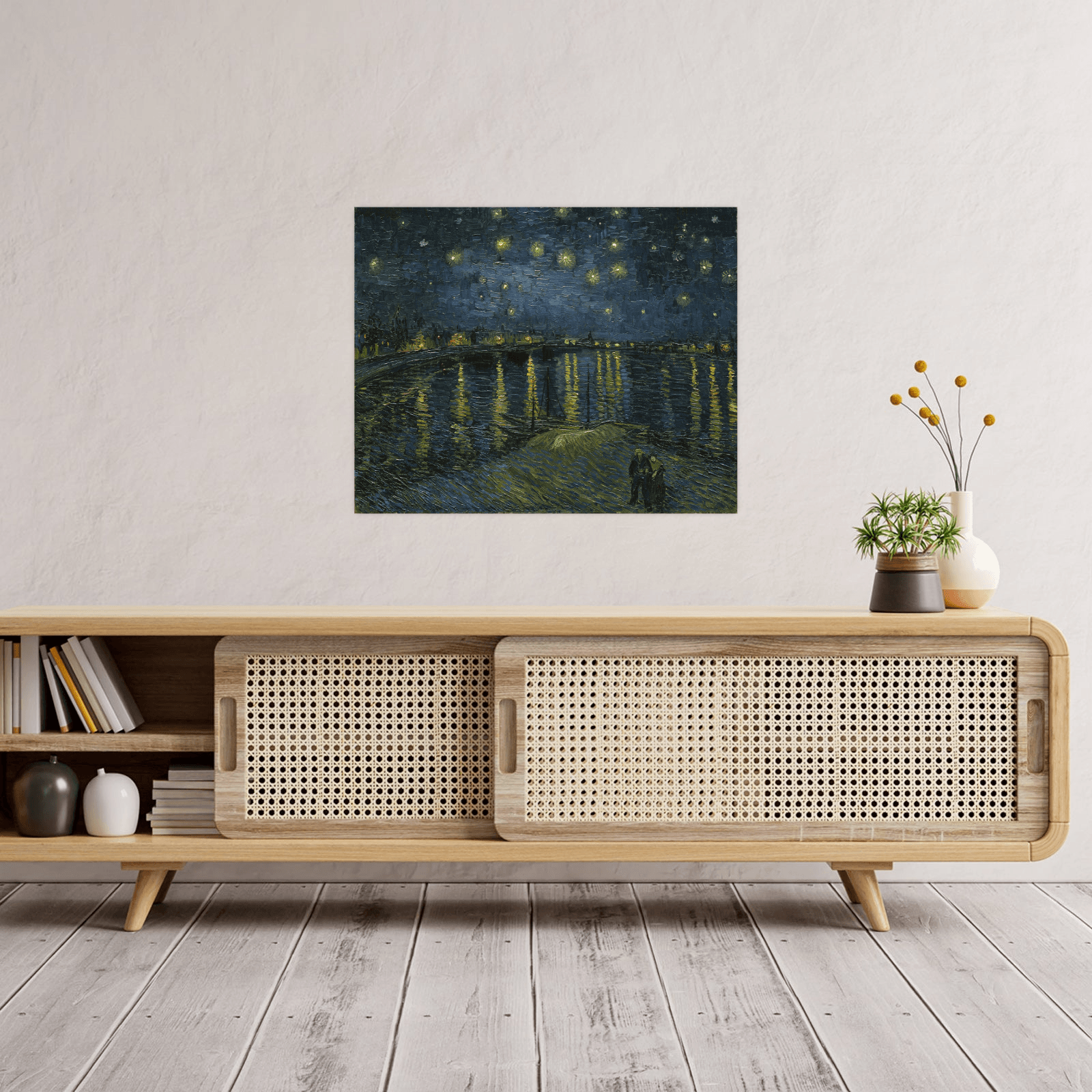 Starry Night Over the Rhone, Vincent van Gogh - ArtDeco Canvas