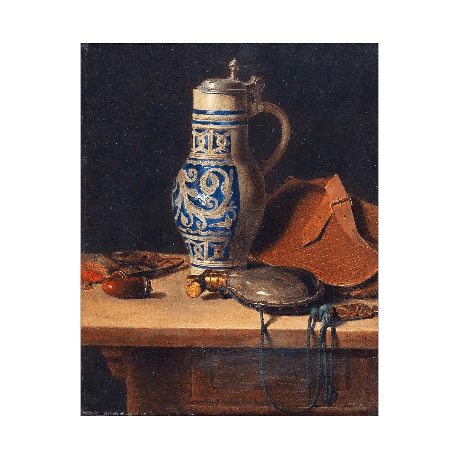 Still Life With Pitcher And Powder Flask, Max Schödl - ArtDeco Canvas