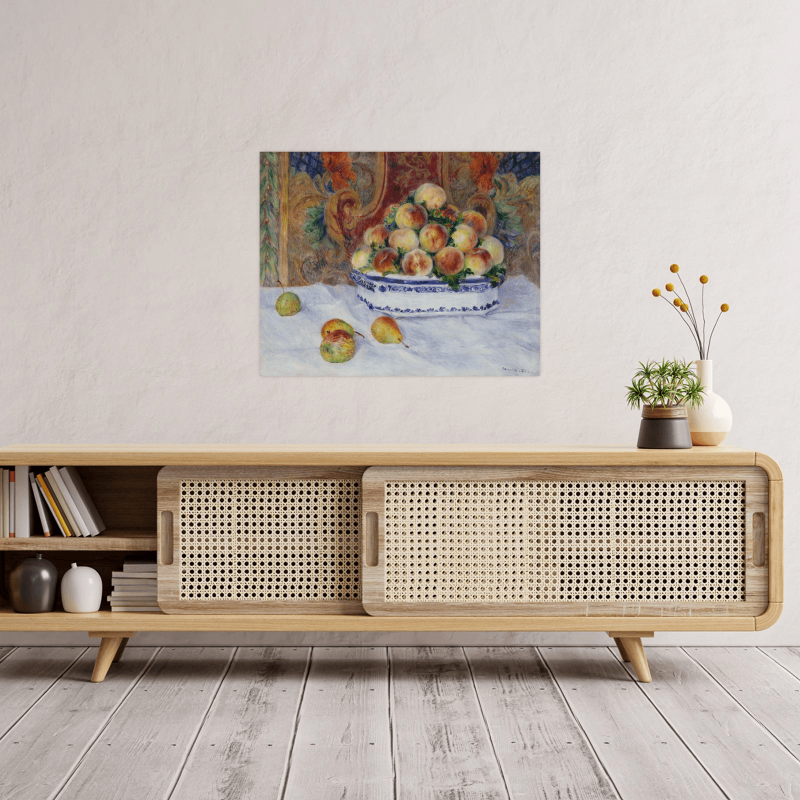 Still Life with Peaches, Pierre-Auguste Renoir - ArtDeco Canvas