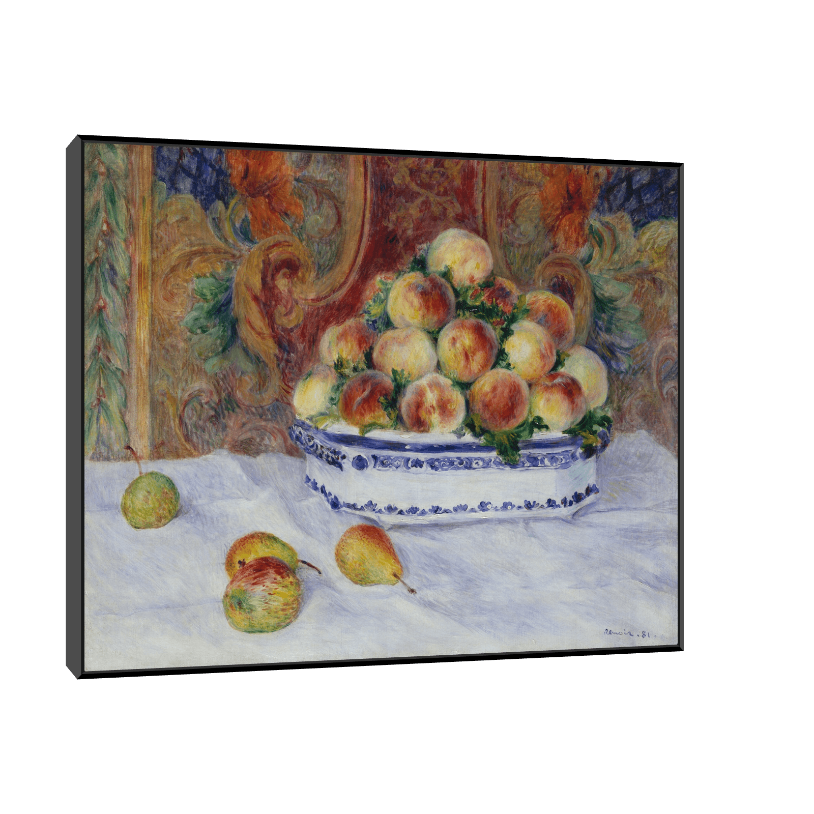 Still Life with Peaches, Pierre-Auguste Renoir - ArtDeco Canvas