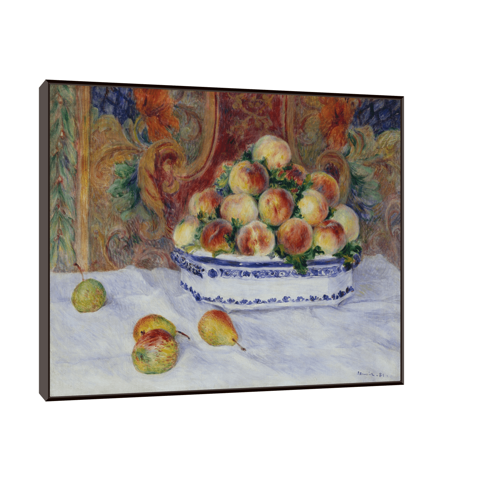 Still Life with Peaches, Pierre-Auguste Renoir - ArtDeco Canvas