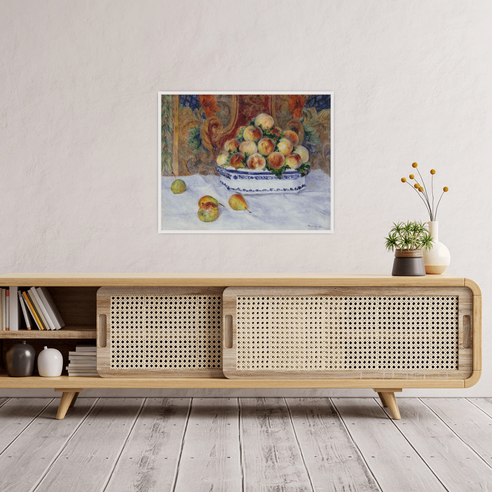 Still Life with Peaches, Pierre-Auguste Renoir - ArtDeco Canvas