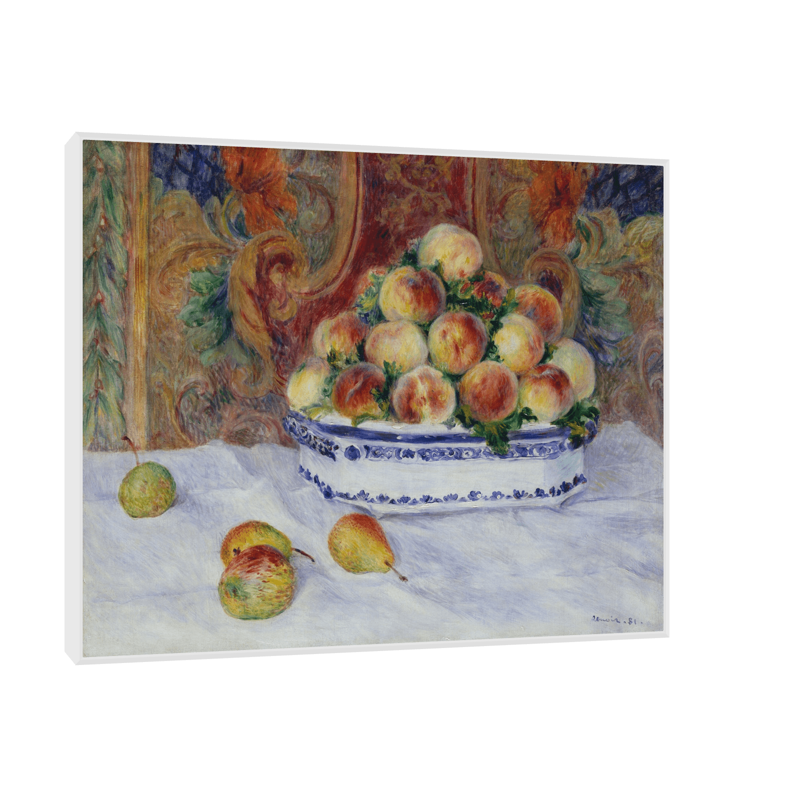 Still Life with Peaches, Pierre-Auguste Renoir - ArtDeco Canvas