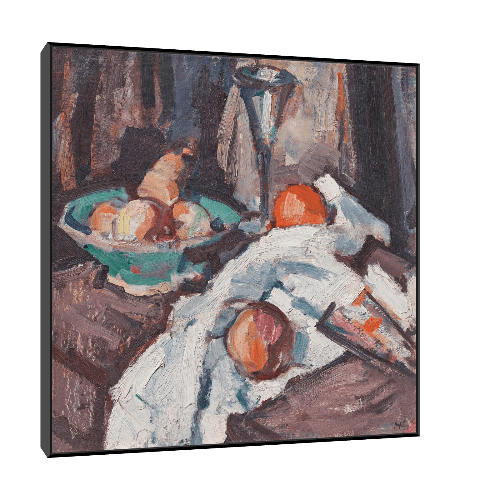 Still Life with Wine Glass and Fruit, Samuel John Peploe - ArtDeco Canvas