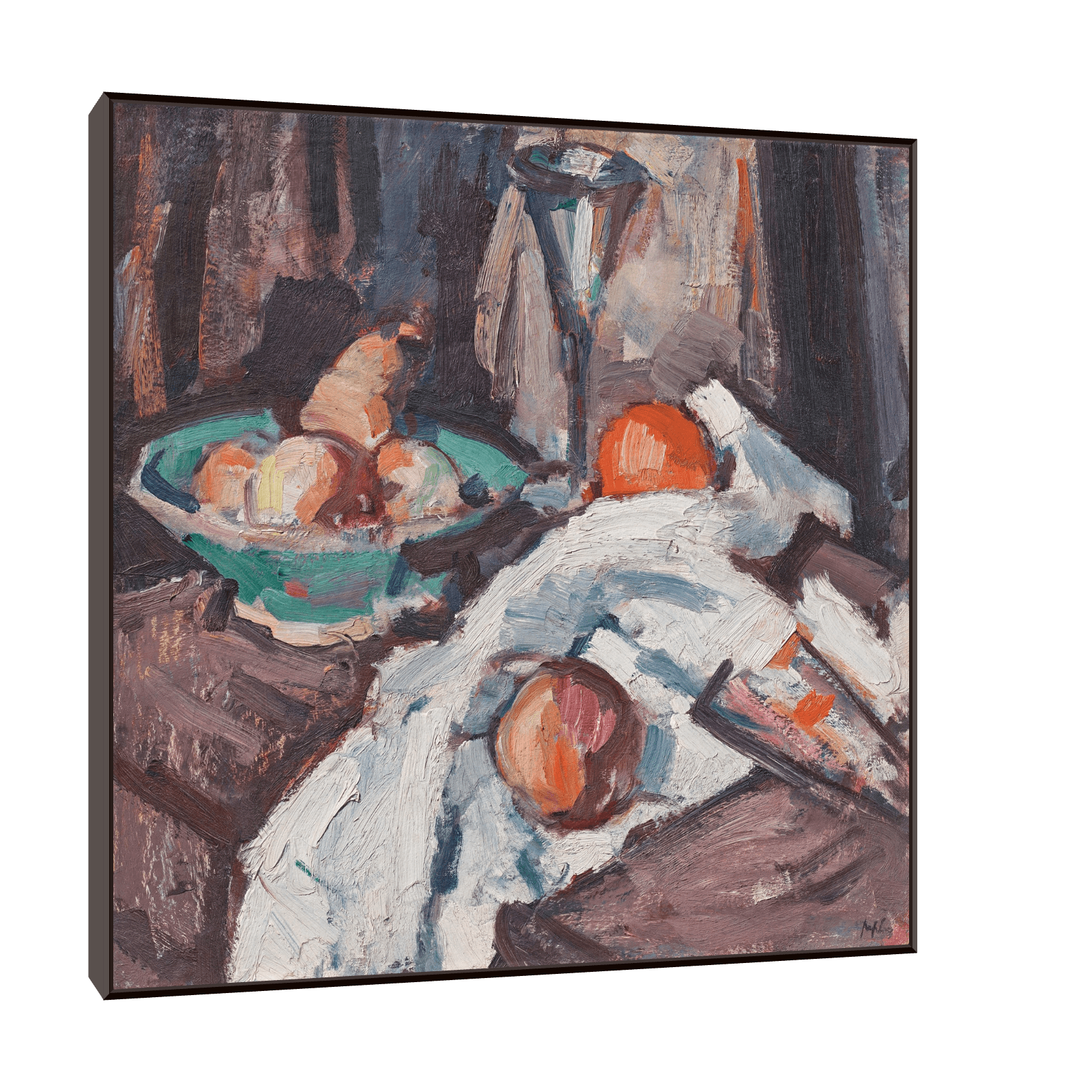 Still Life with Wine Glass and Fruit, Samuel John Peploe - ArtDeco Canvas