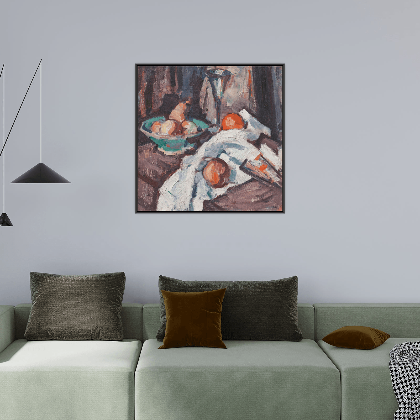 Still Life with Wine Glass and Fruit, Samuel John Peploe - ArtDeco Canvas