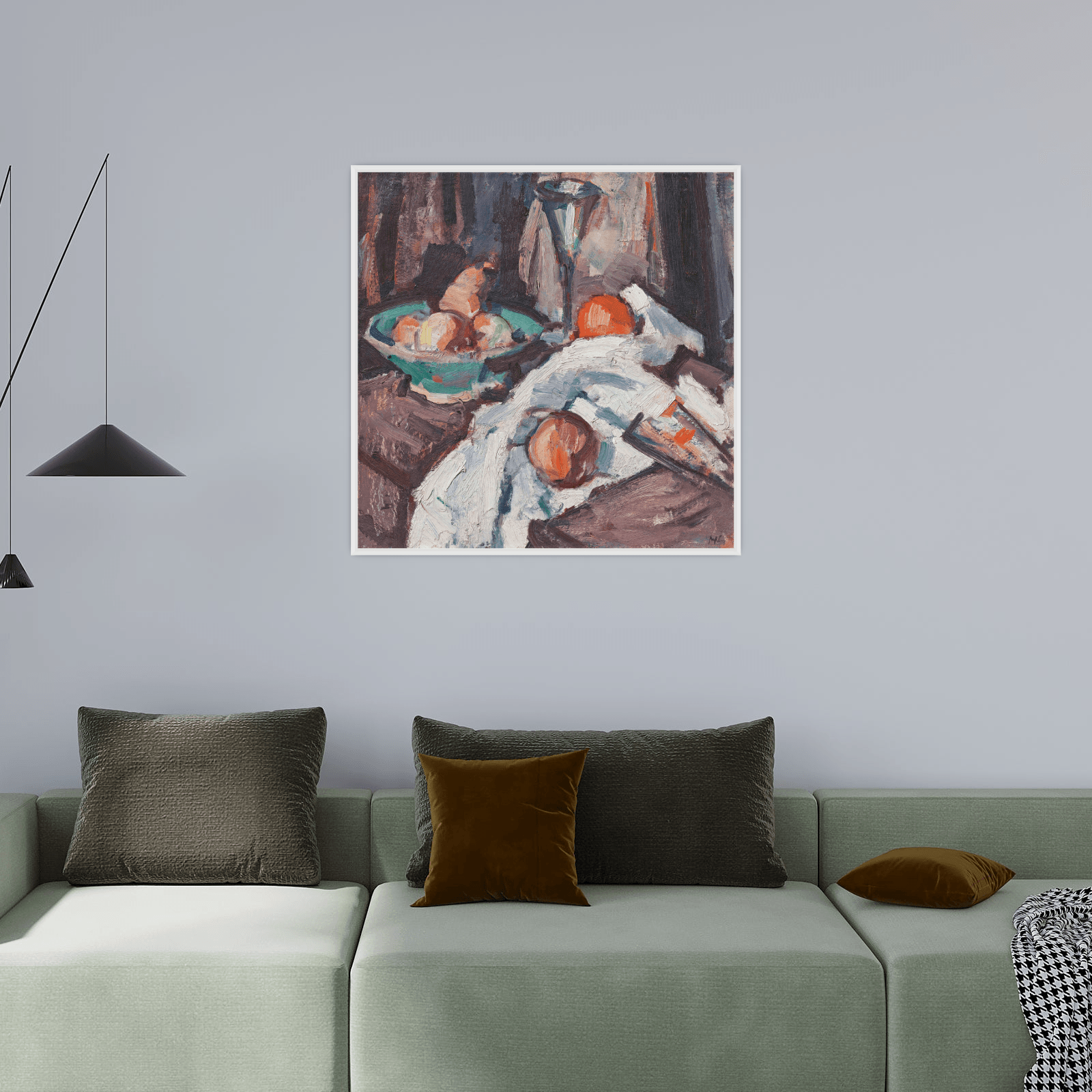 Still Life with Wine Glass and Fruit, Samuel John Peploe - ArtDeco Canvas