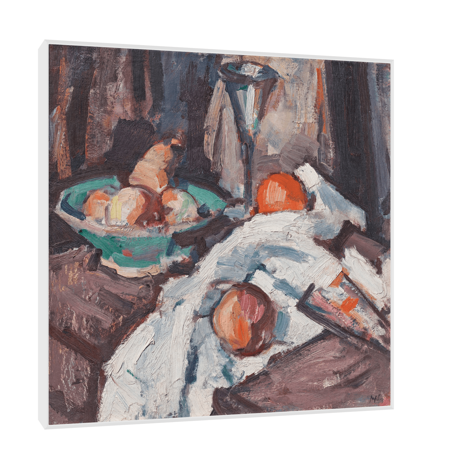 Still Life with Wine Glass and Fruit, Samuel John Peploe - ArtDeco Canvas