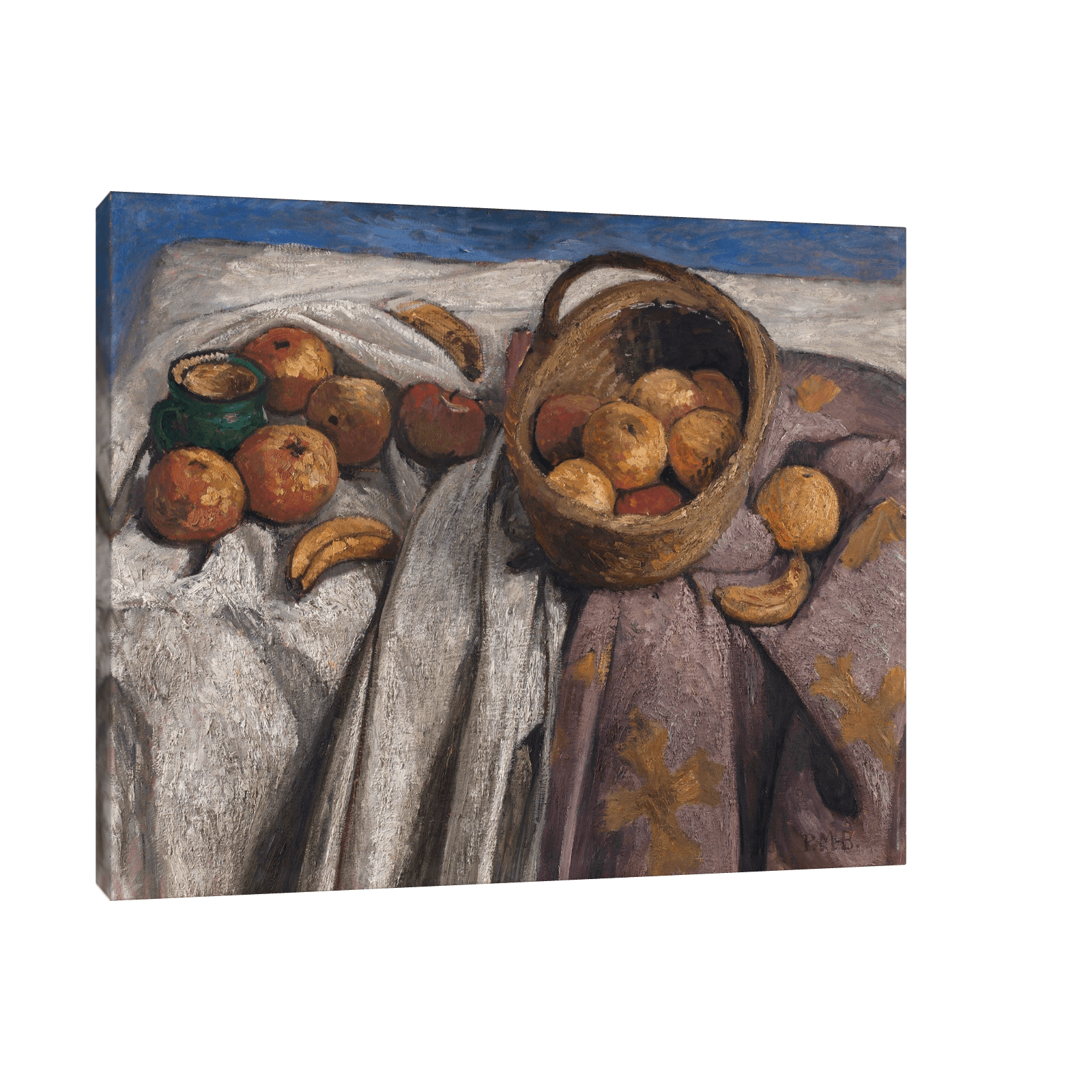 Still life with apples and bananas, Paula Modersohn-Becker - ArtDeco Canvas