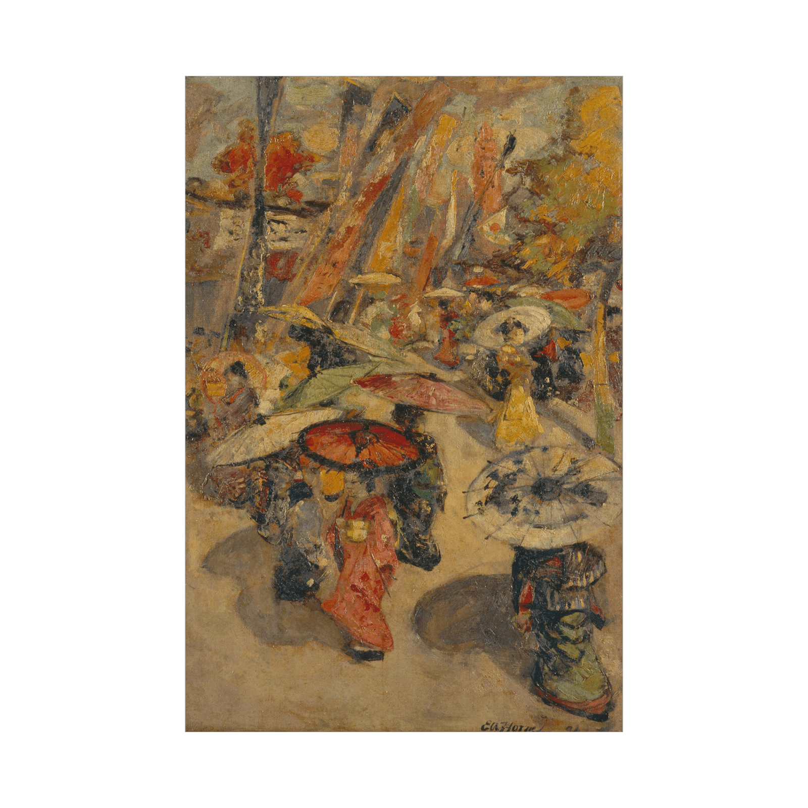 Street Scene, Tokyo, Edward Atkinson Hornel - ArtDeco Canvas