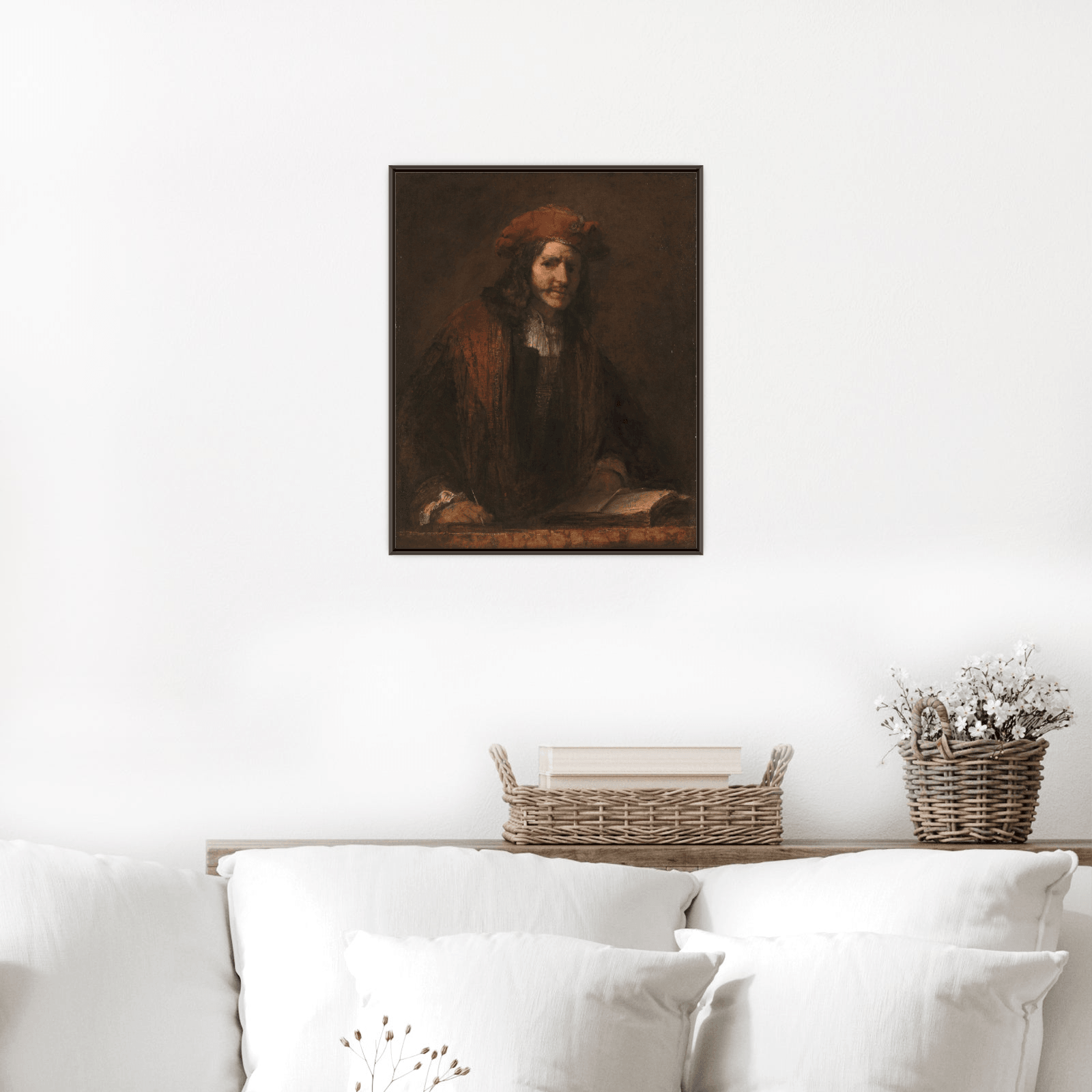 The Man with the Red Capk, Rembrandt van Rijn - ArtDeco Canvas