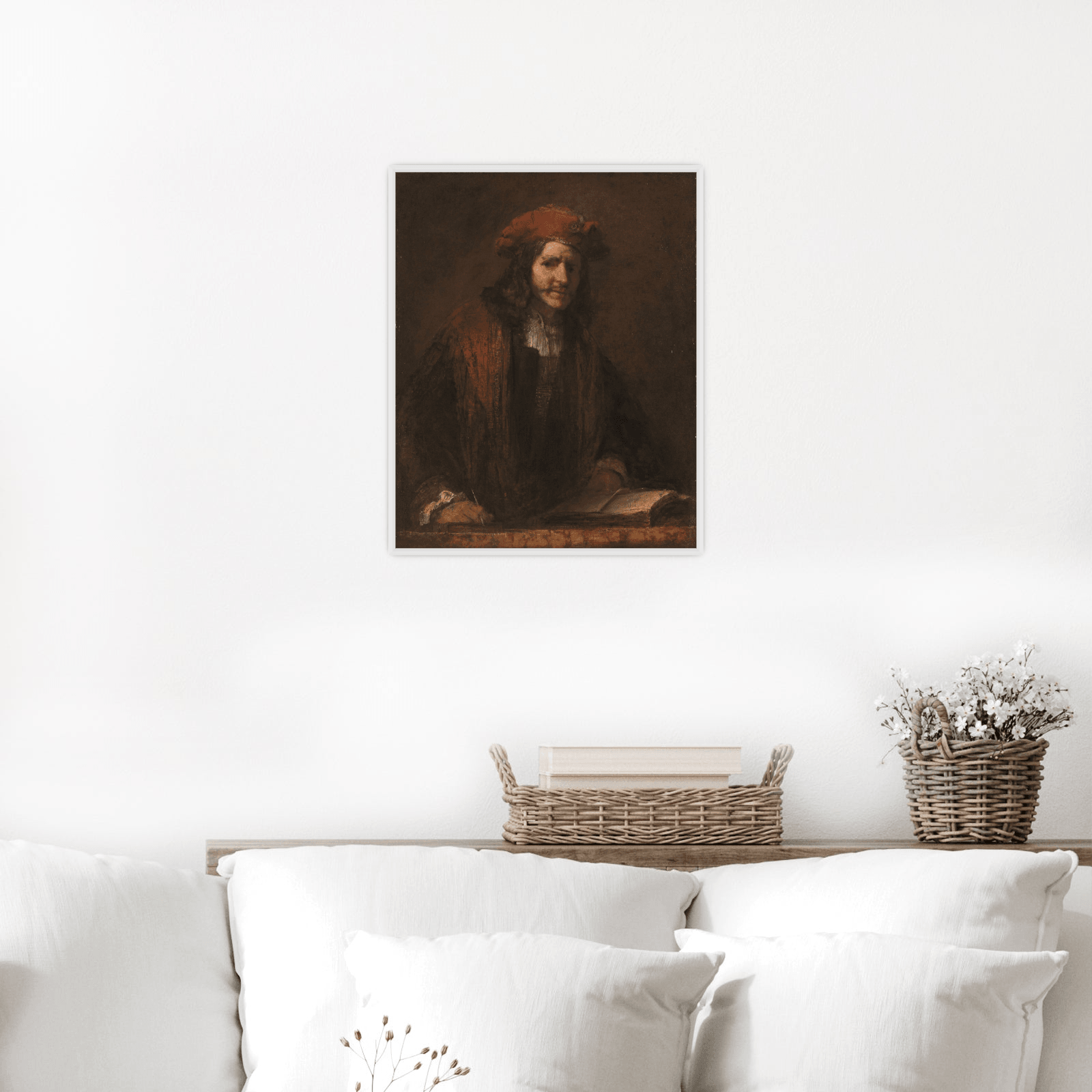 The Man with the Red Capk, Rembrandt van Rijn - ArtDeco Canvas