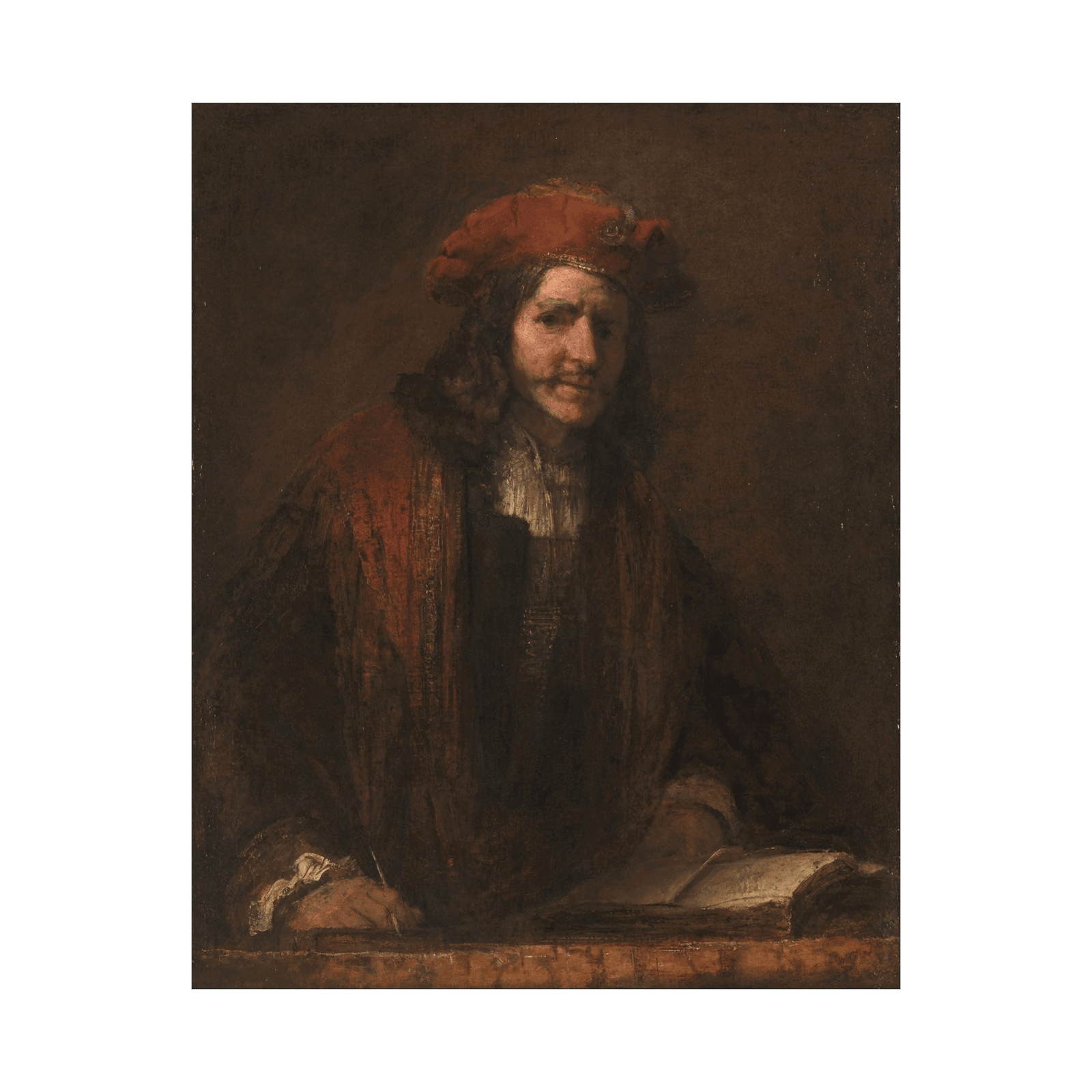 The Man with the Red Capk, Rembrandt van Rijn - ArtDeco Canvas