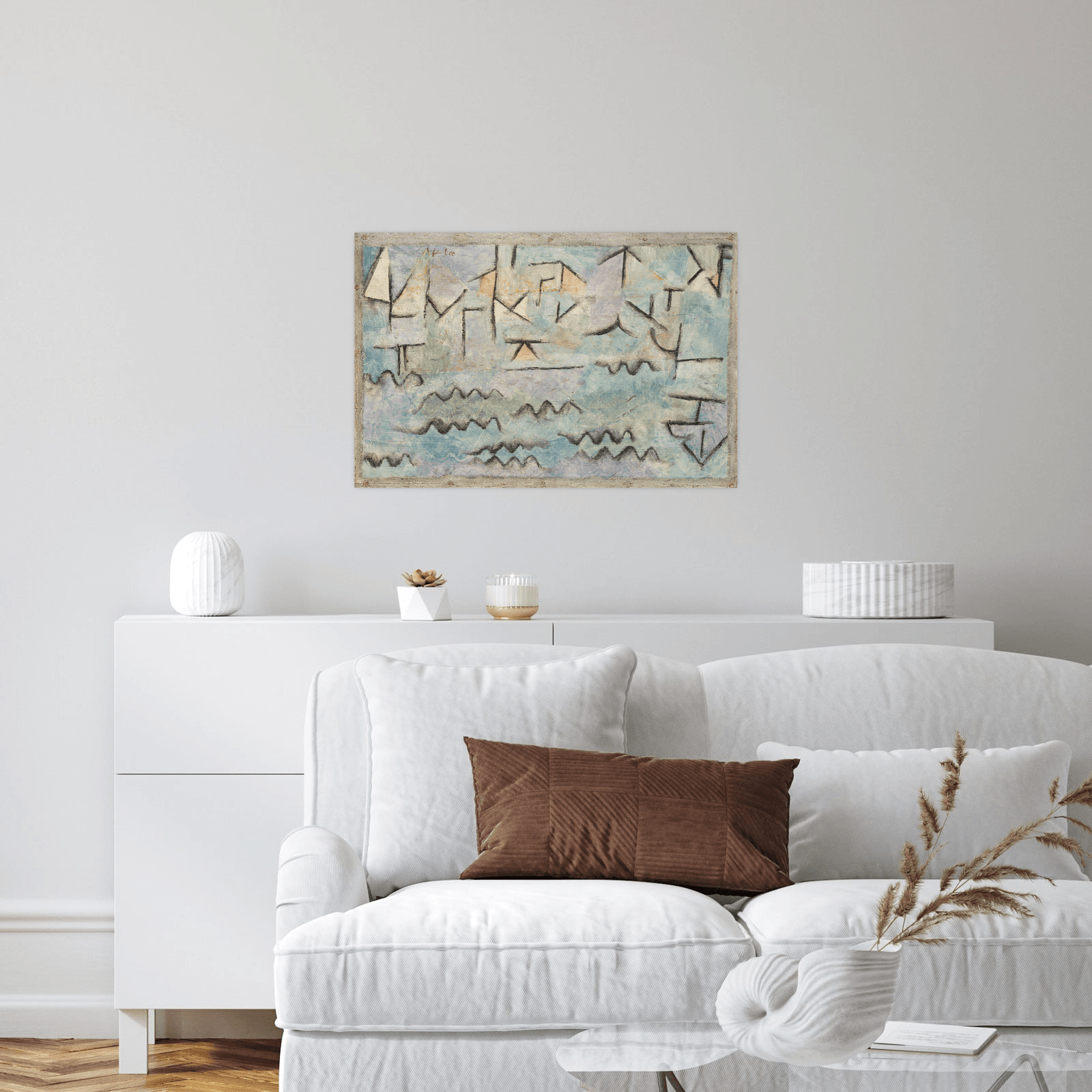 The Rhine at Duisburg, Paul Klee - ArtDeco Canvas