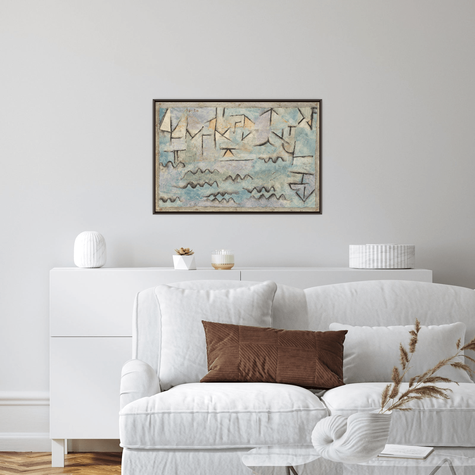 The Rhine at Duisburg, Paul Klee - ArtDeco Canvas