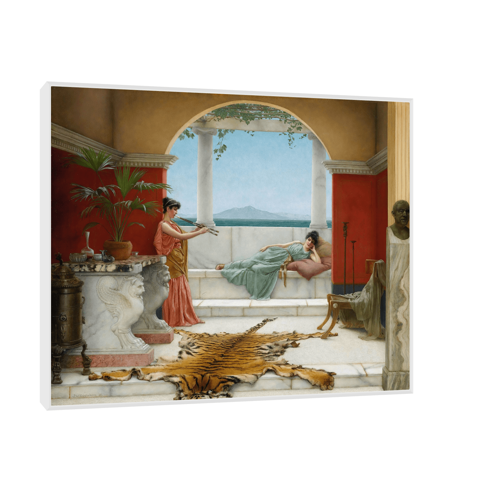 The Sweet Siesta Of A Summer Day, John William Godward - ArtDeco Canvas