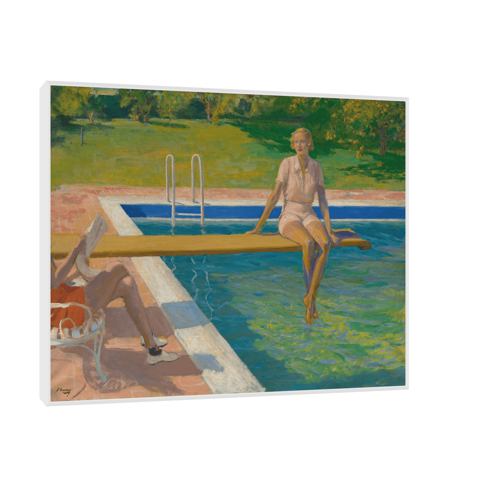 The Viscountess Castlerosse, Palm Springs, Sir John Lavery - ArtDeco Canvas