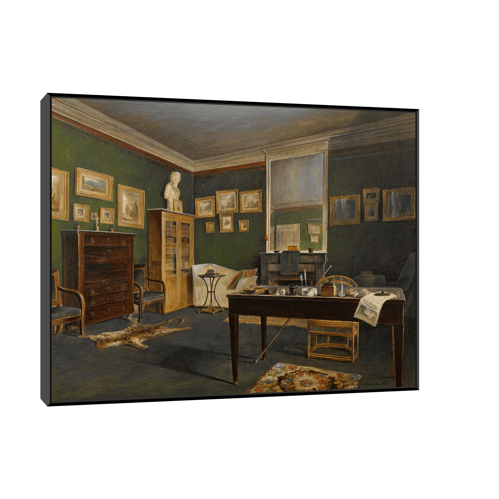 The interior of an artist’s studio, Jean-Jacques Champin - ArtDeco Canvas