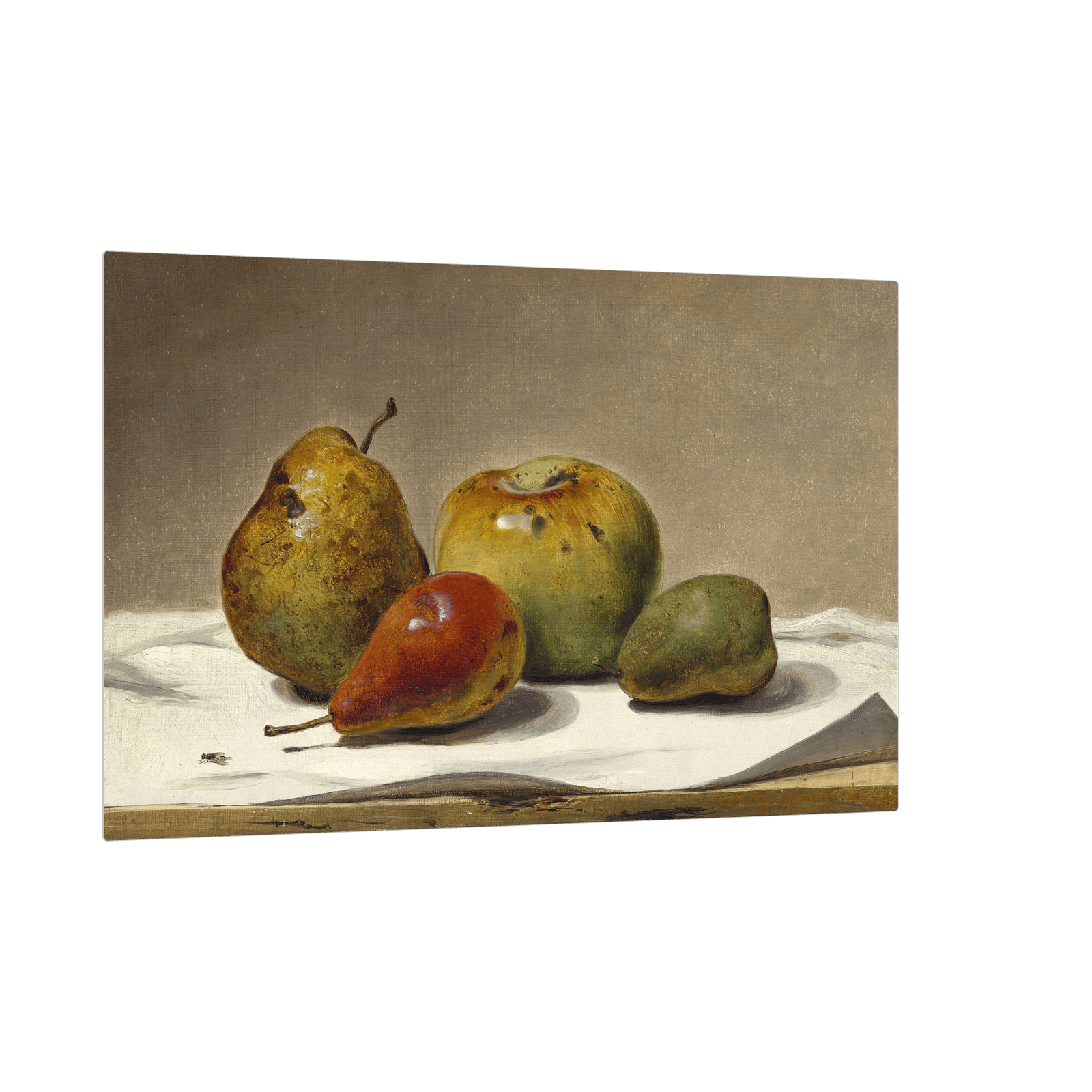 Three Pears and an Apple, David Johnson - ArtDeco Canvas