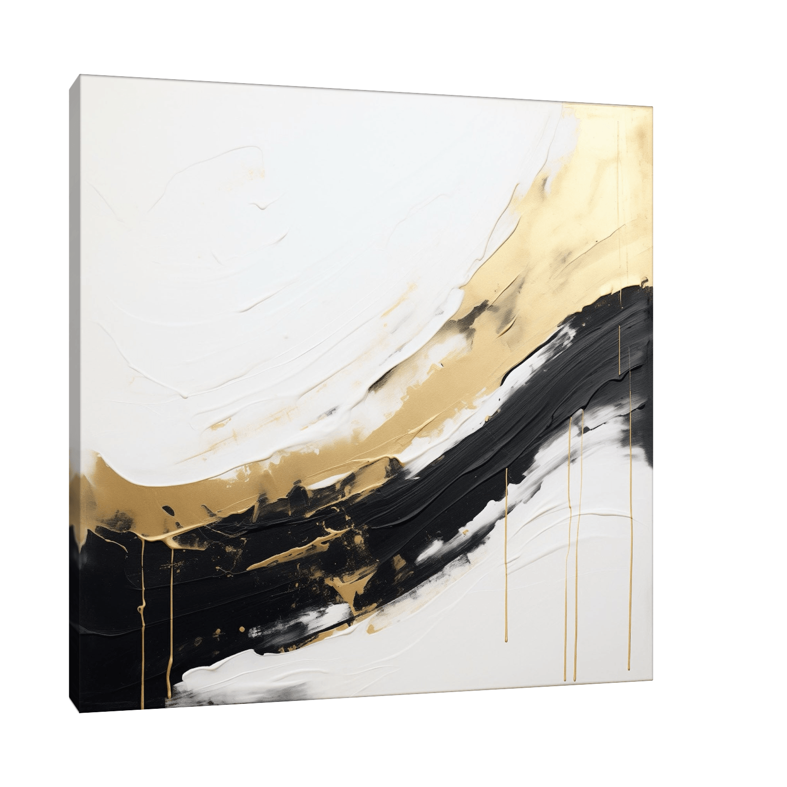 Tick paint pattern in gold and black - ArtDeco Canvas