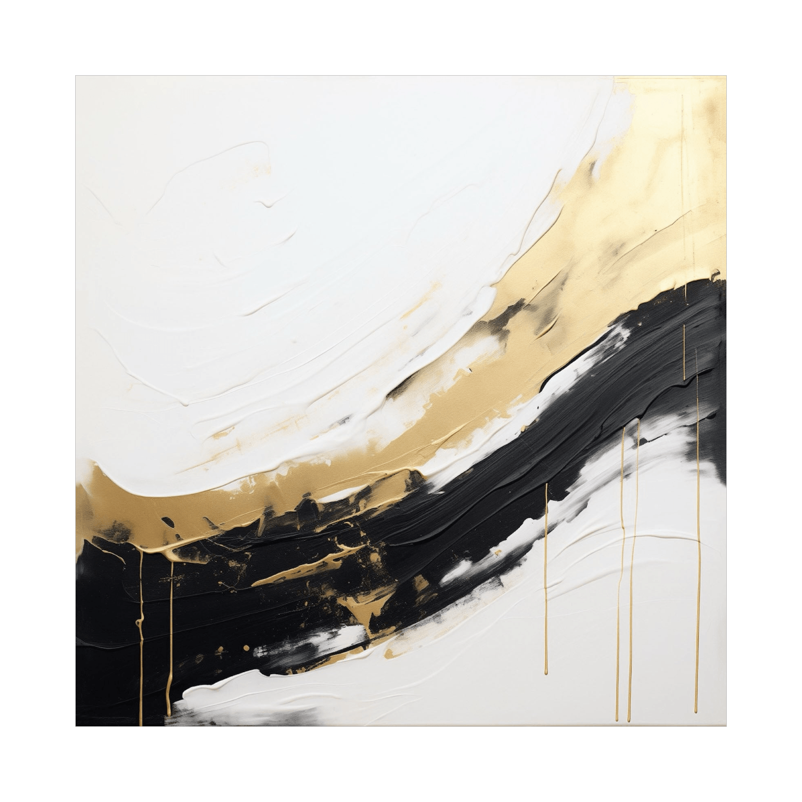 Tick paint pattern in gold and black - ArtDeco Canvas