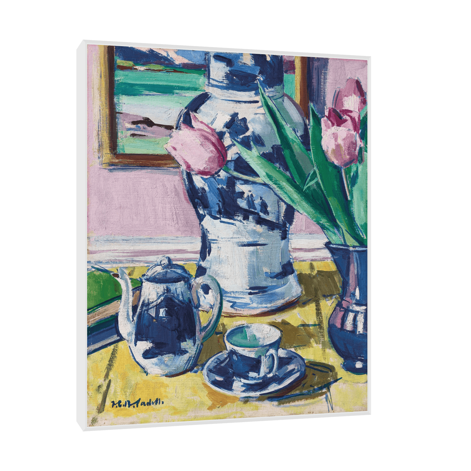 Tulips and Iona, Francis Campbell Boileau Cadell - ArtDeco Canvas